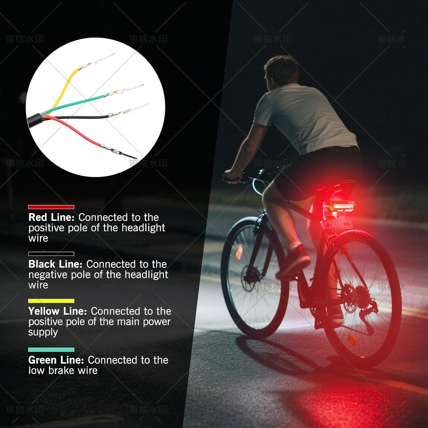 Luz Trasera LED MOONDKIST para Bicicleta Eléctrica 48V