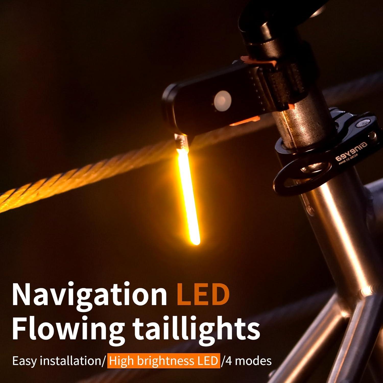 Luz Trasera LED ACRUNU LSD01-RD-YY Verde, 3 Modos, USB