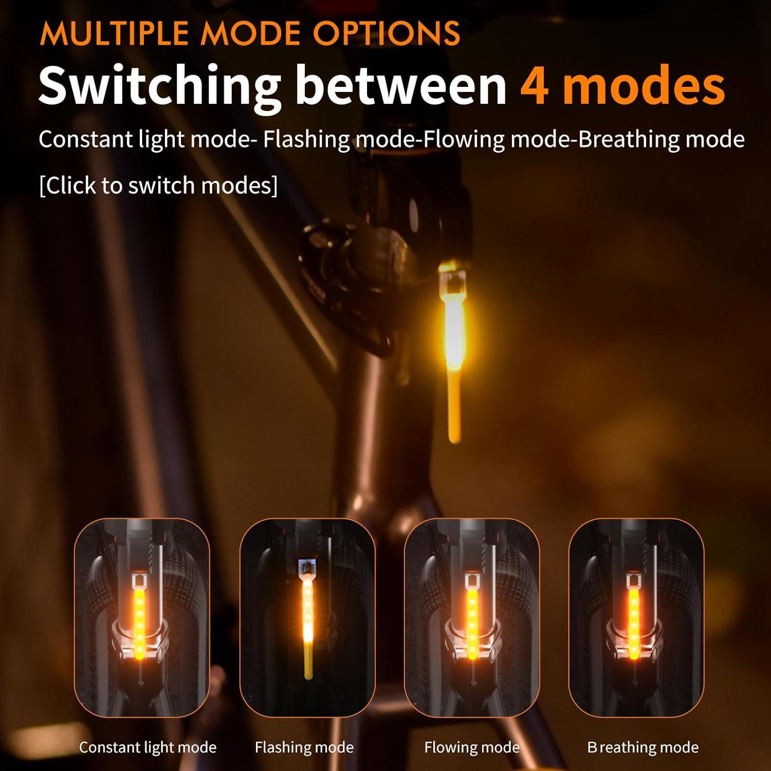 Luz Trasera LED ACRUNU LSD01-RD-YY Verde, 3 Modos, USB