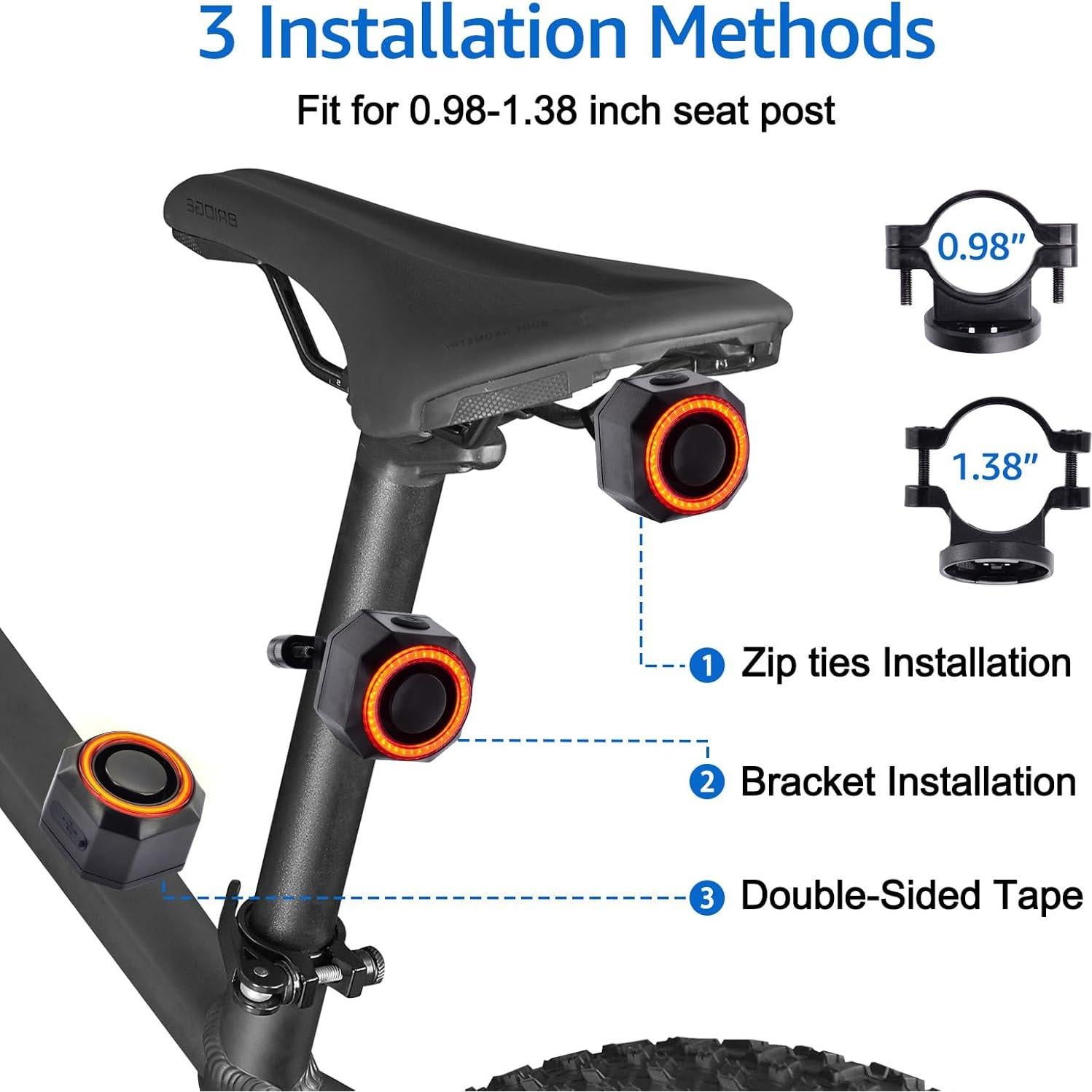 Luz Trasera Inteligente NineLeaf KS-SF33R con Alarma 113dB