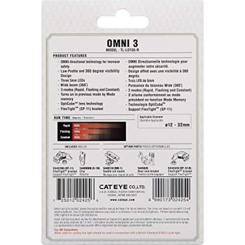 Luz de Seguridad CATEYE OMNI 3 LED Trasera Impermeable IPX4