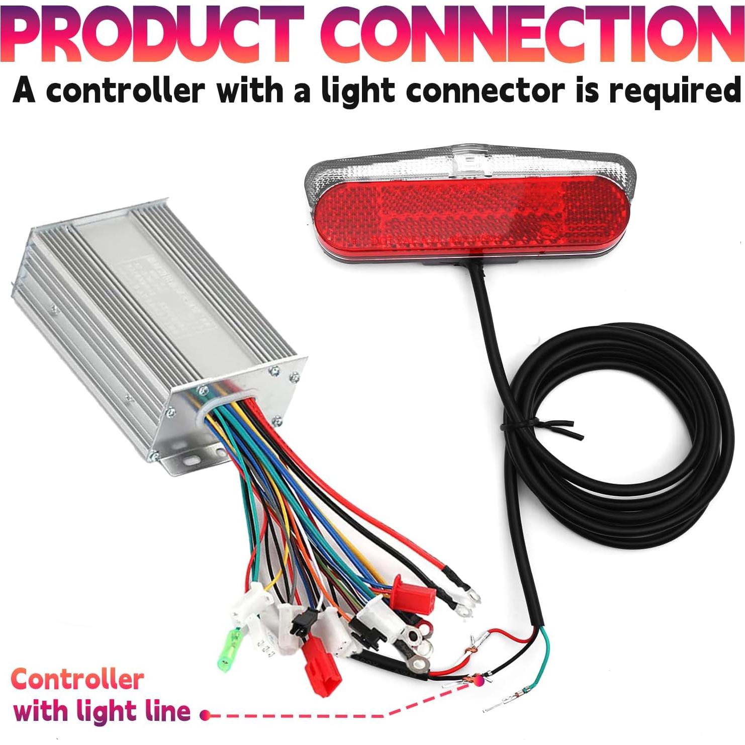 Luz Trasera Zaisport ER-18 para EBike DC 6V-60V Impermeable