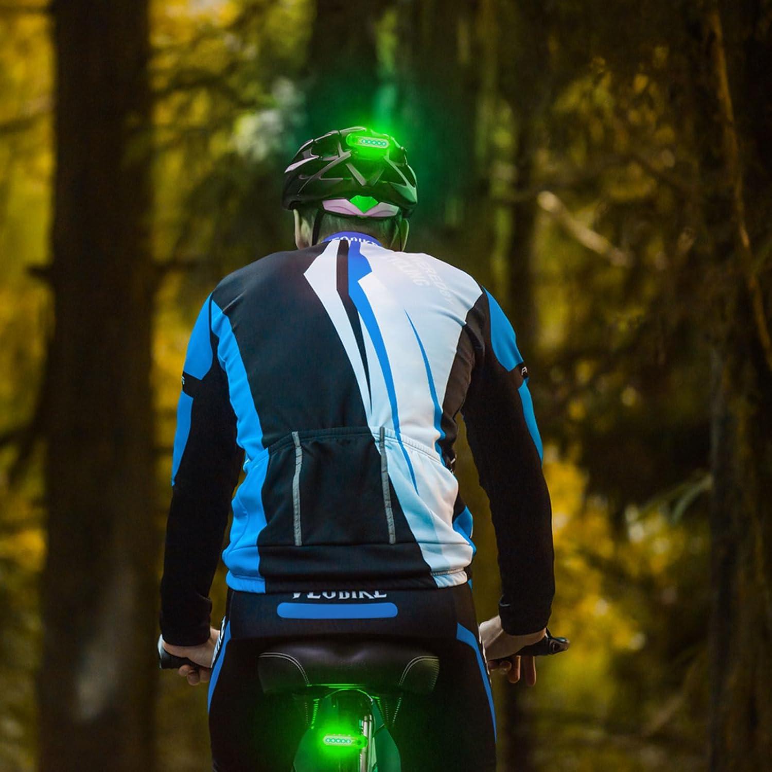 Luz Trasera Recargable Volcano Eye Verde 2 Unidades IPX4