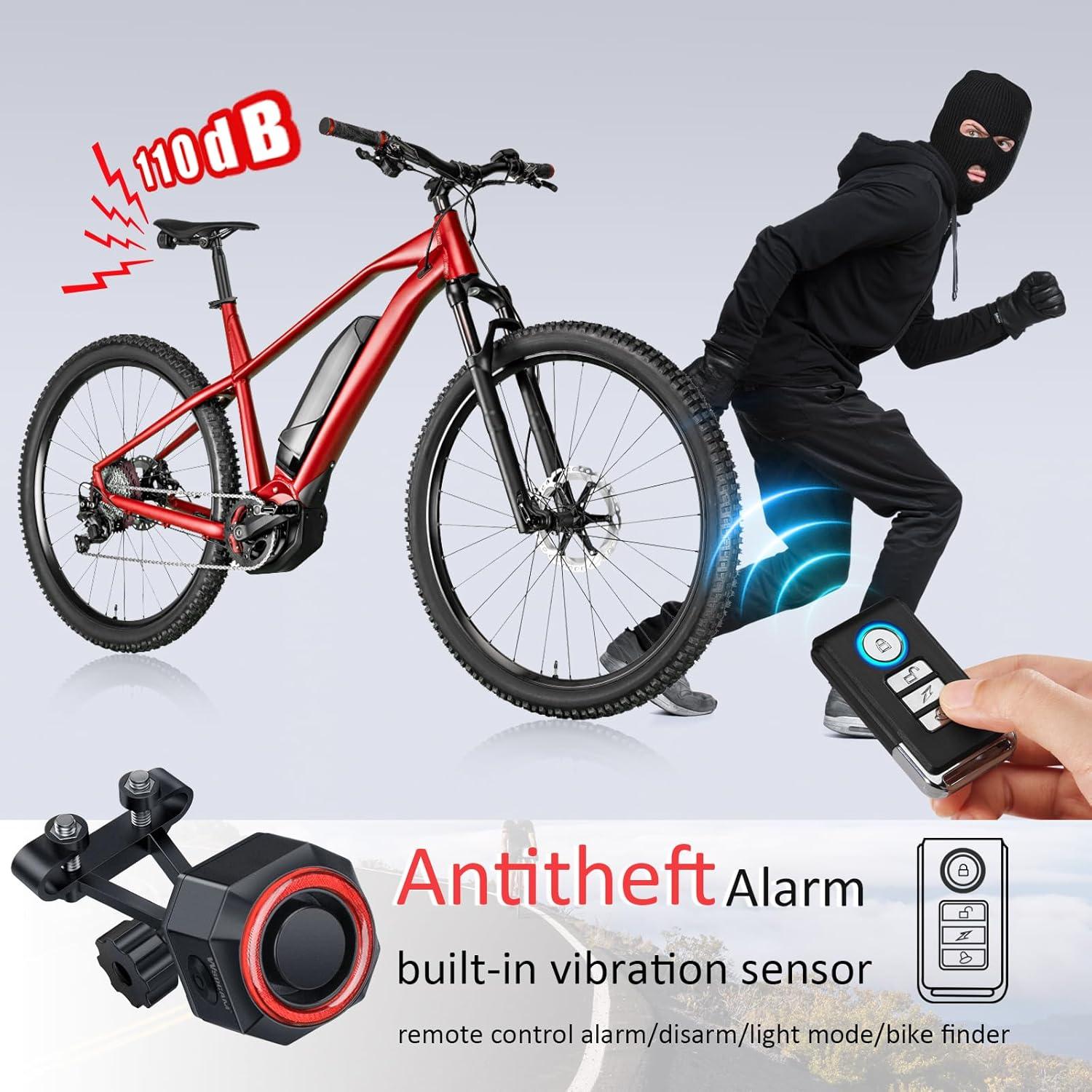 Luz Trasera de Bicicleta WSDCAM KS-SF33R con Alarma 110dB