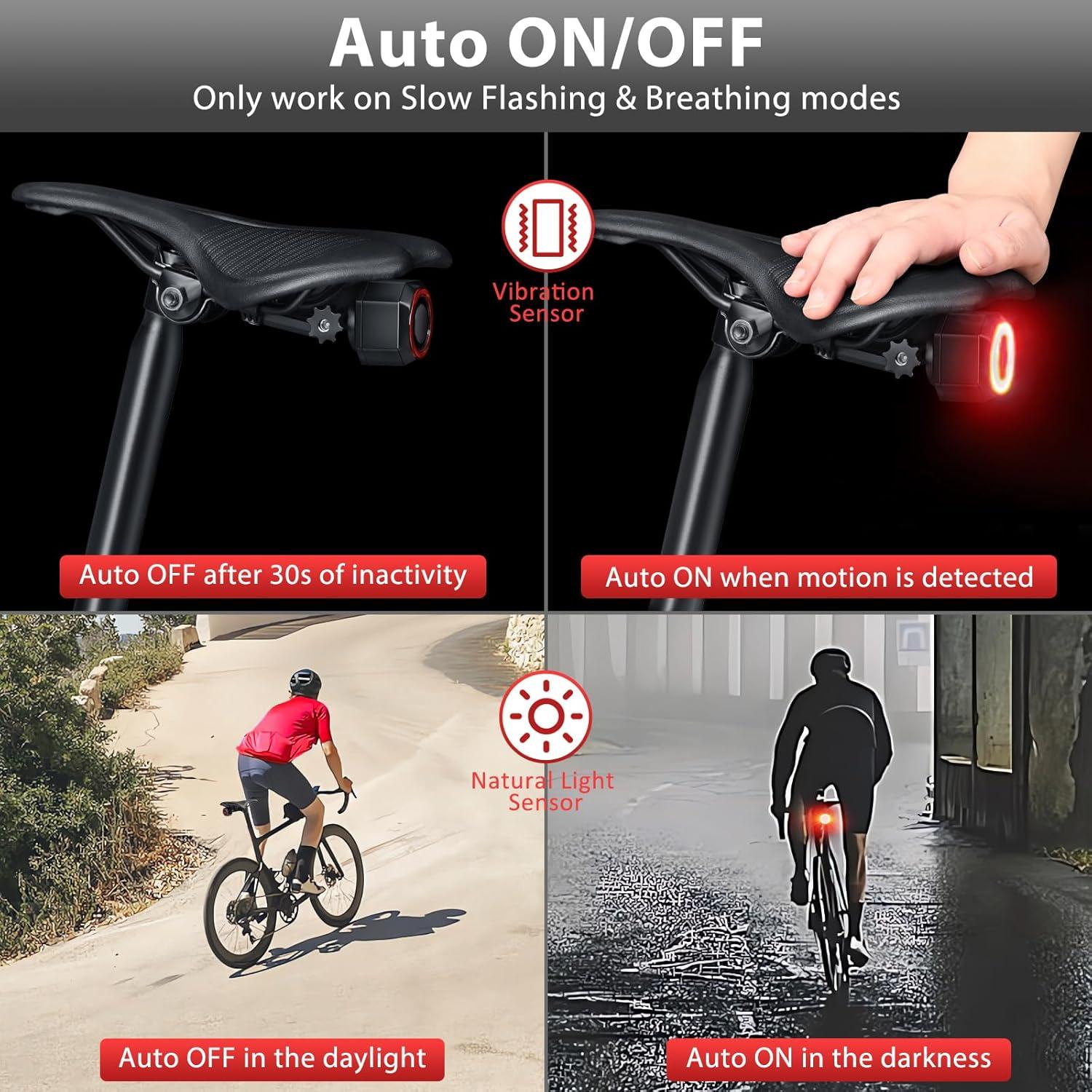 Luz Trasera de Bicicleta WSDCAM KS-SF33R con Alarma 110dB