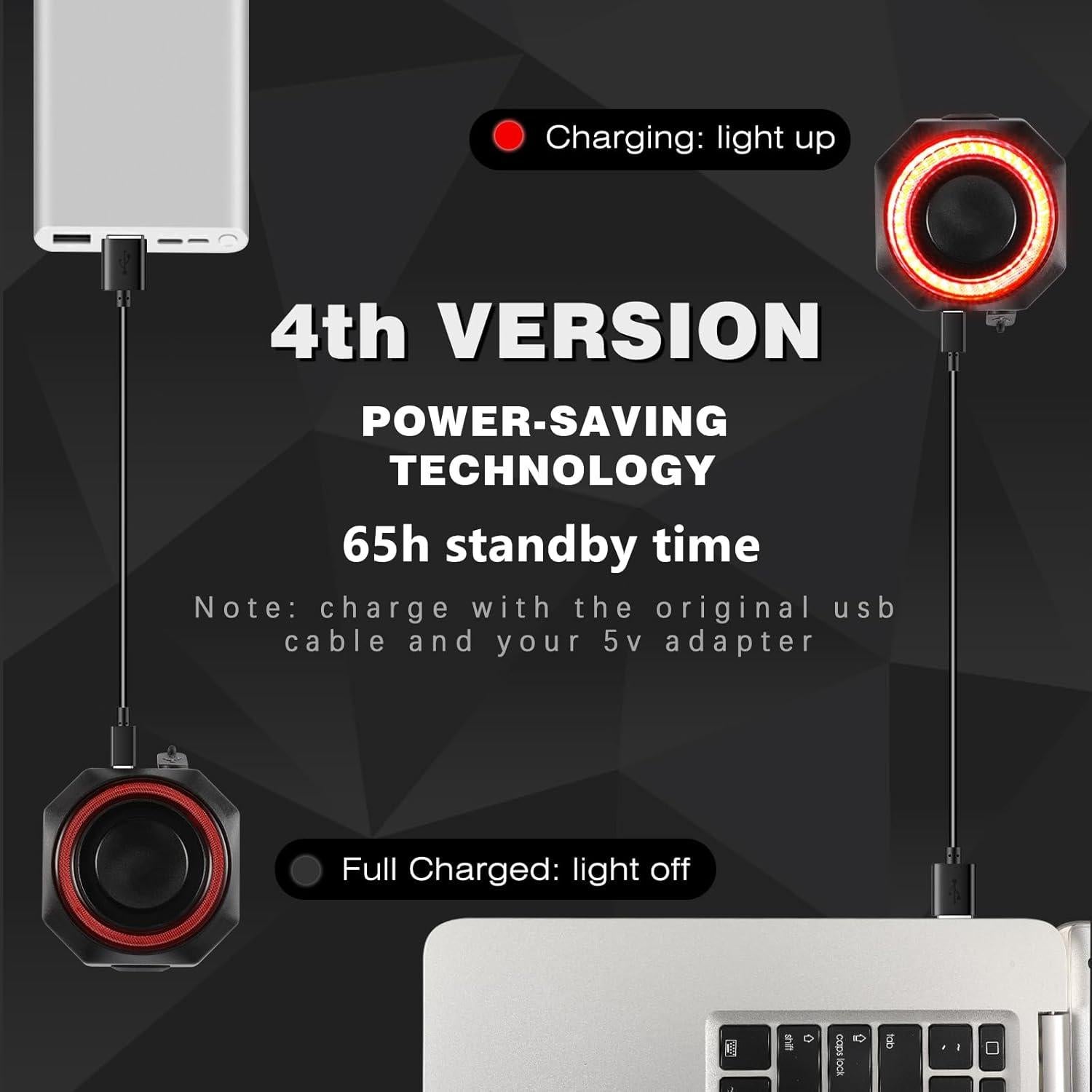 Luz Trasera de Bicicleta WSDCAM KS-SF33R con Alarma 110dB