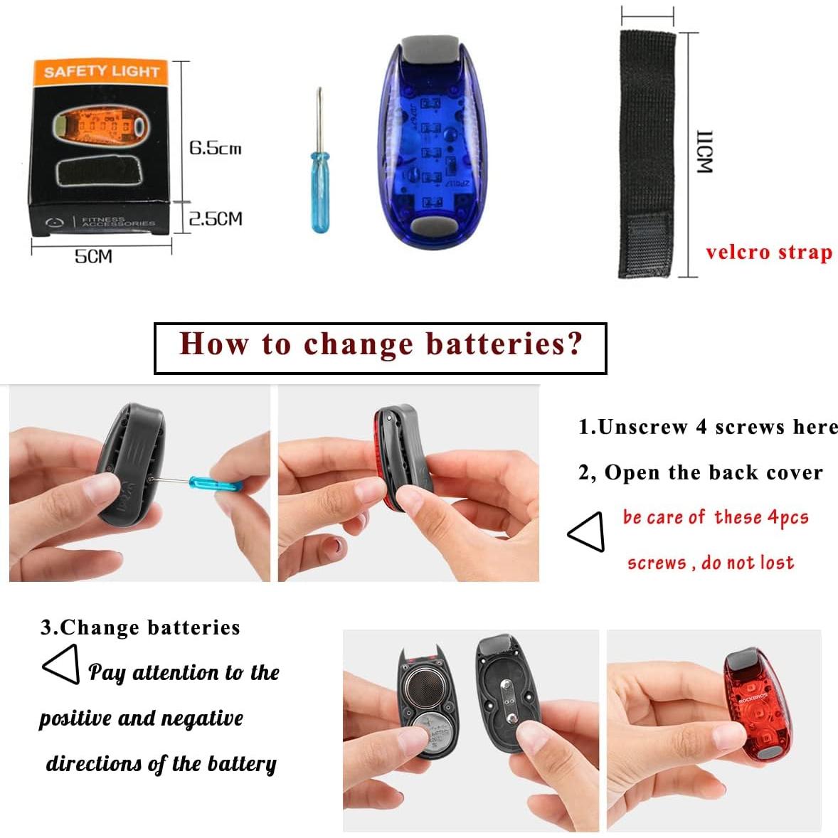 Luz Trasera LED Constefire - Paquete de 4, Impermeable, 3 Modos