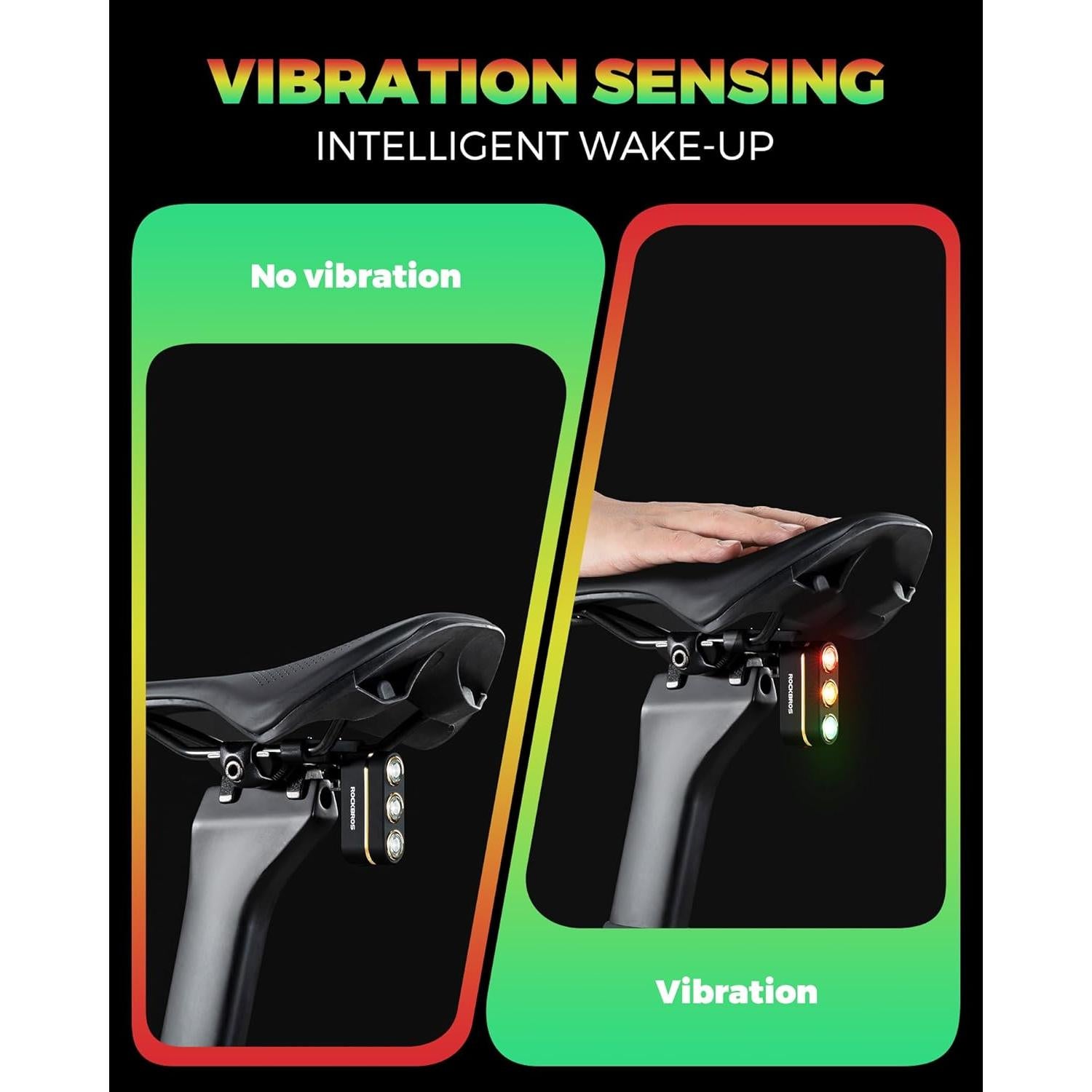 Luz Trasera Recargable ROCKBROS para Bicicleta IPX6 120 Lúmenes