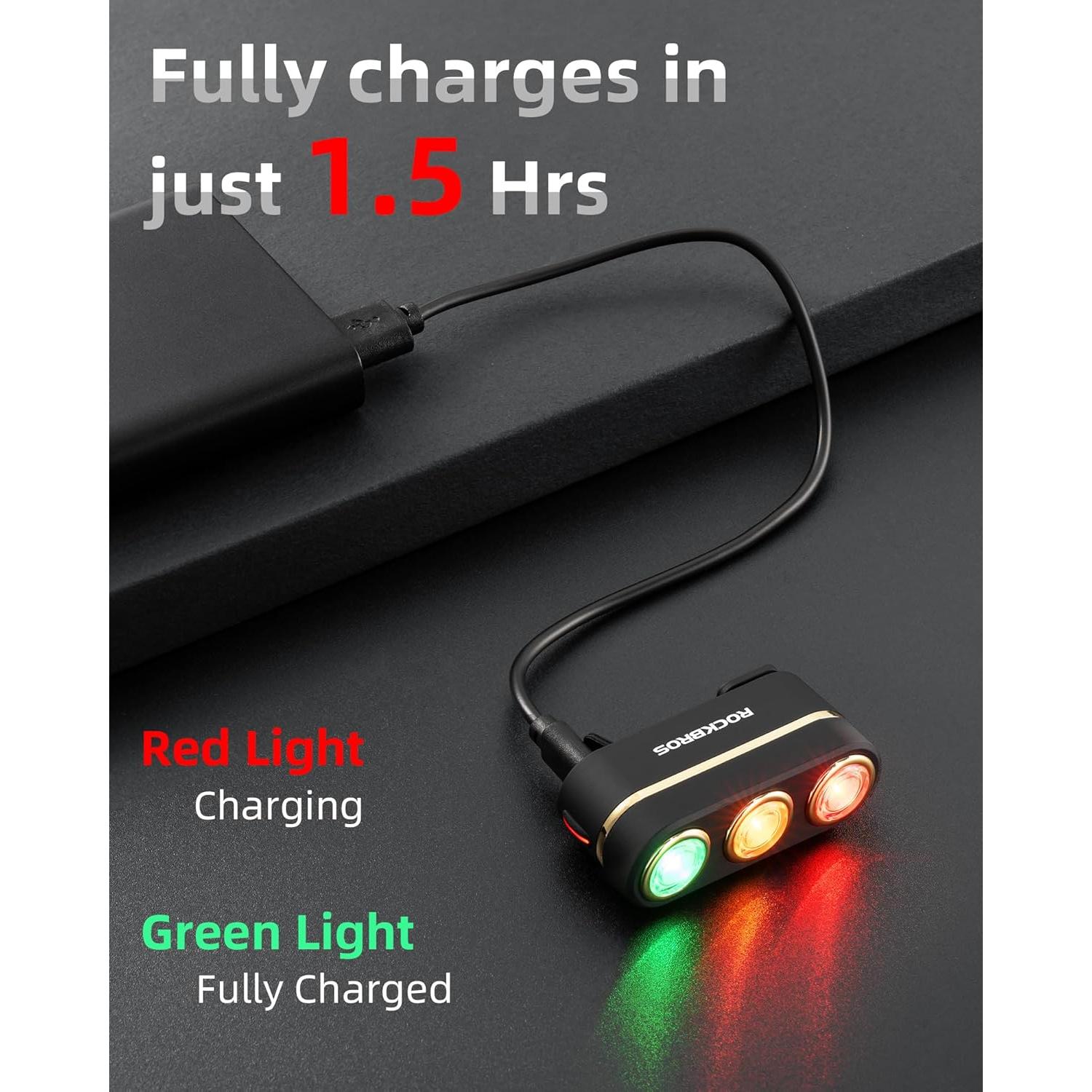 Luz Trasera Recargable ROCKBROS para Bicicleta IPX6 120 Lúmenes