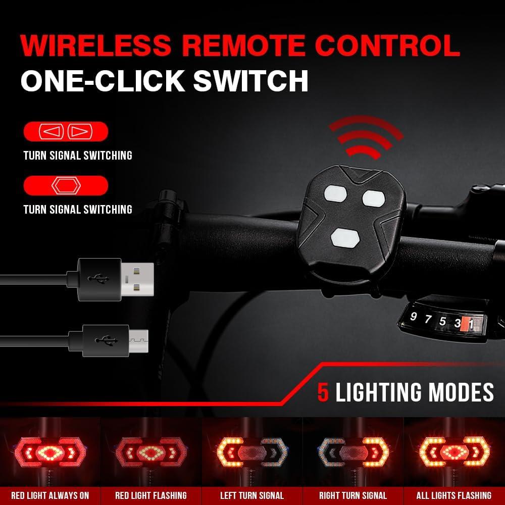 Luz Trasera de Bicicleta KaiDengZhe LED Recargable USB 5 Modos