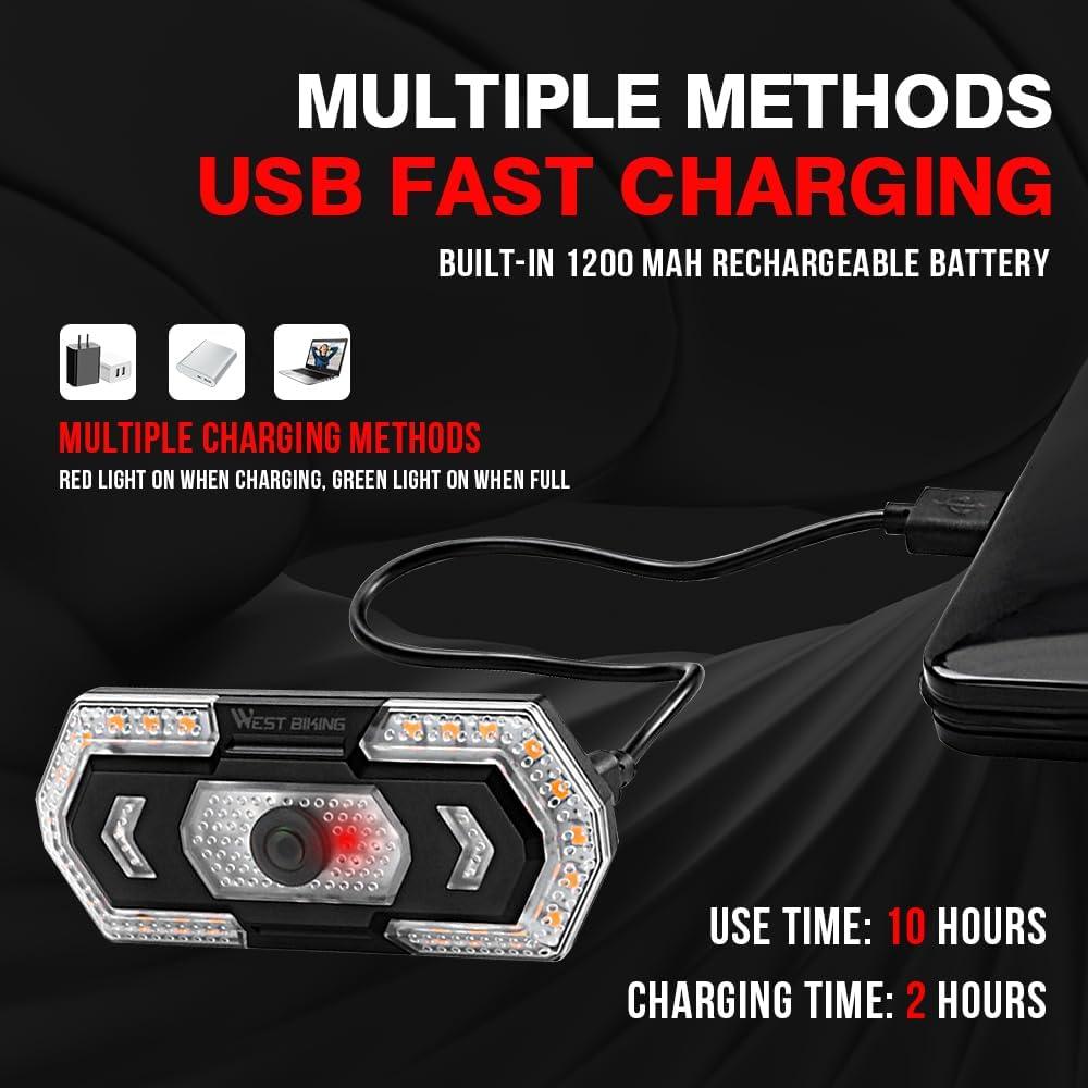 Luz Trasera de Bicicleta KaiDengZhe LED Recargable USB 5 Modos