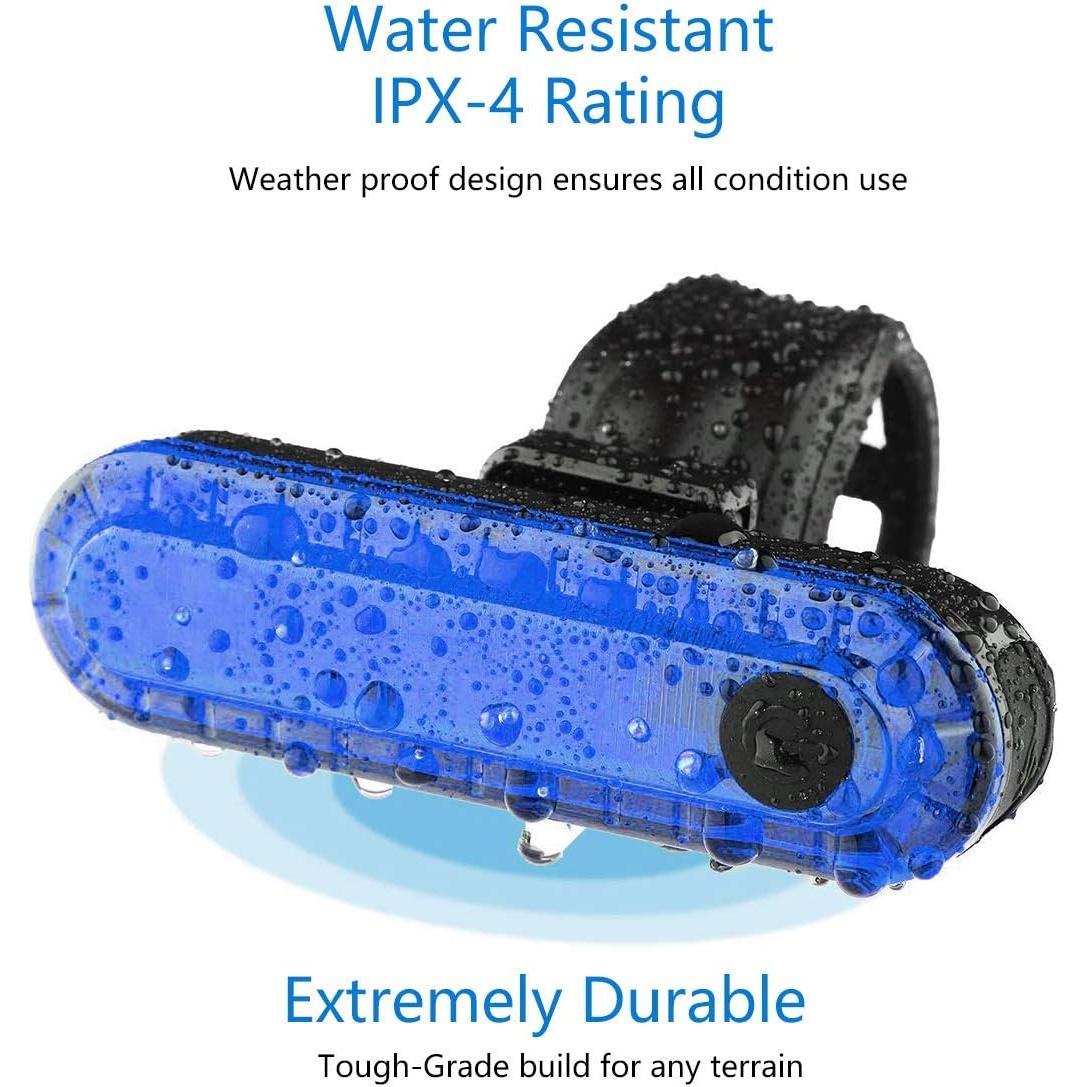 Luces Traseras LED Recargables Volcano Eye Azul 2 Pzs IPX4