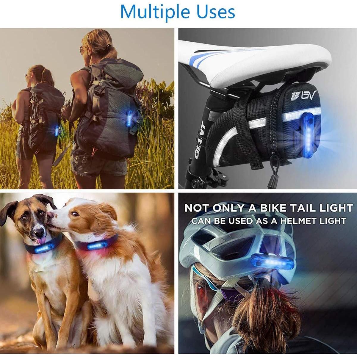 Luces Traseras LED Recargables Volcano Eye Azul 2 Pzs IPX4