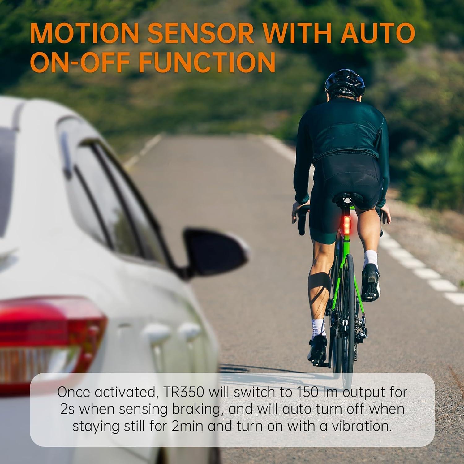 Luz Trasera de Bicicleta RAVEMEN TR350 350 Lúmenes USB-C