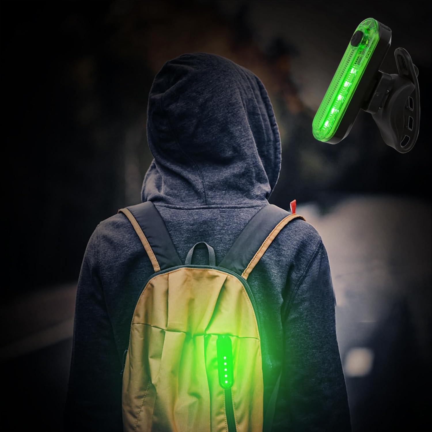 Luz Trasera LED Verde BuleVina Recargable USB para Bicicleta