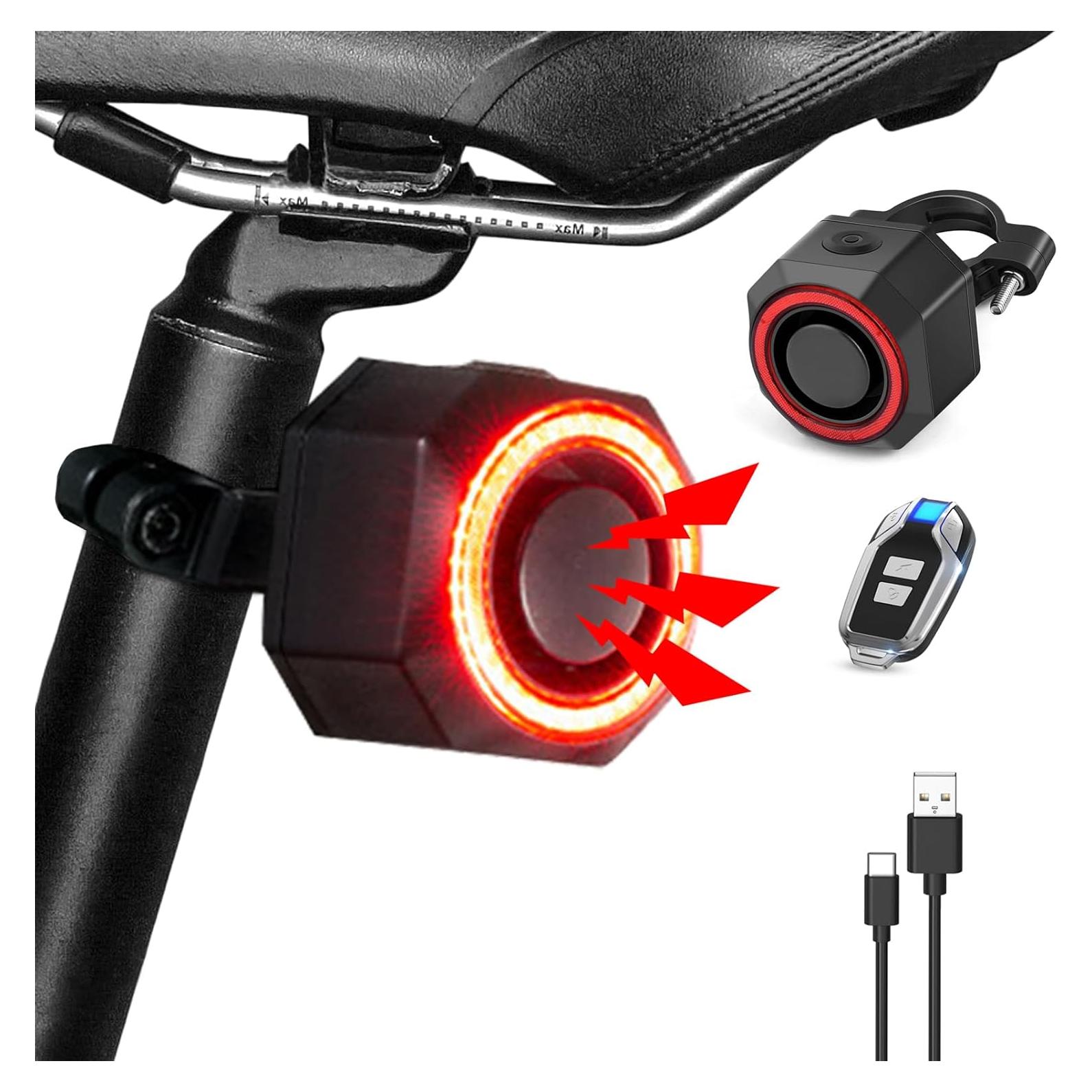 Antfire Luz Trasera Inteligente con Alarma 110 dB para Bicicleta