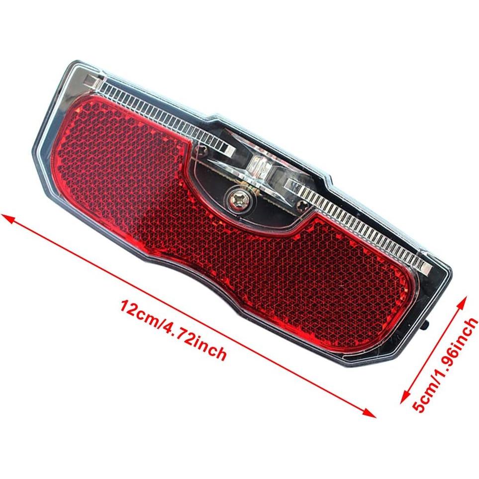 Luz Trasera LED para Bicicleta LOVFASH Rojo 12x5cm