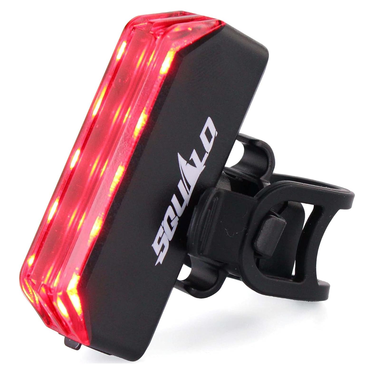 Luz Trasera Recargable SQUALO 30 Lúmenes IPX5 para Bicicleta