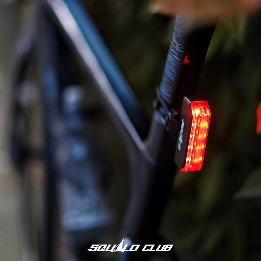 Luz Trasera Recargable SQUALO 30 Lúmenes IPX5 para Bicicleta