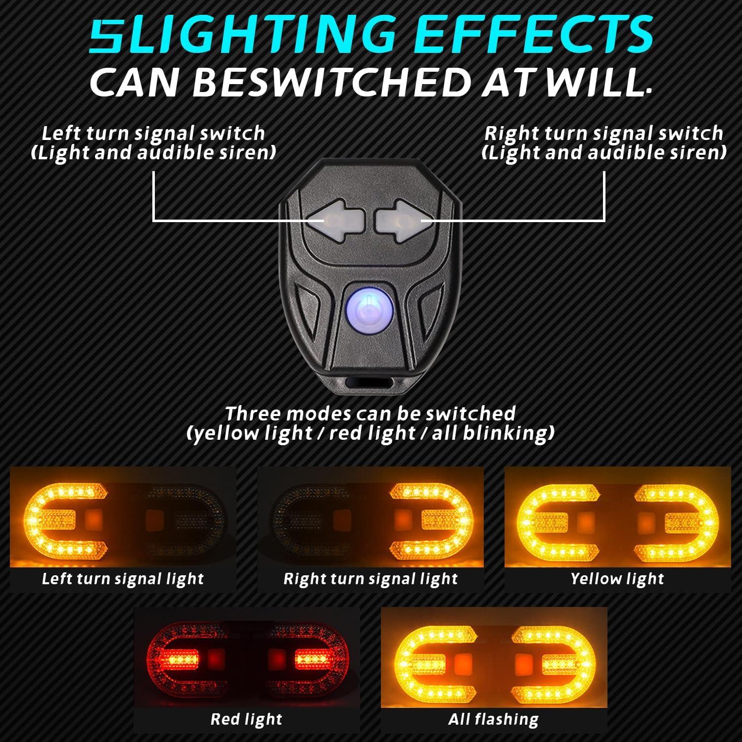 Luz Trasera de Bicicleta DE HILEEFE BT-2 Recargable USB 5 Modos