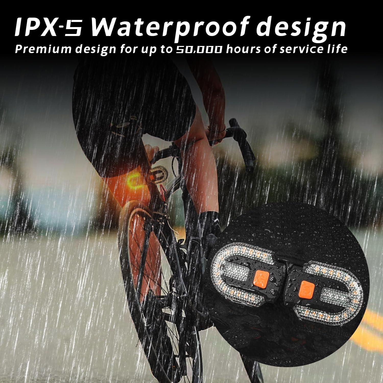 Luz Trasera de Bicicleta DE HILEEFE BT-2 Recargable USB 5 Modos