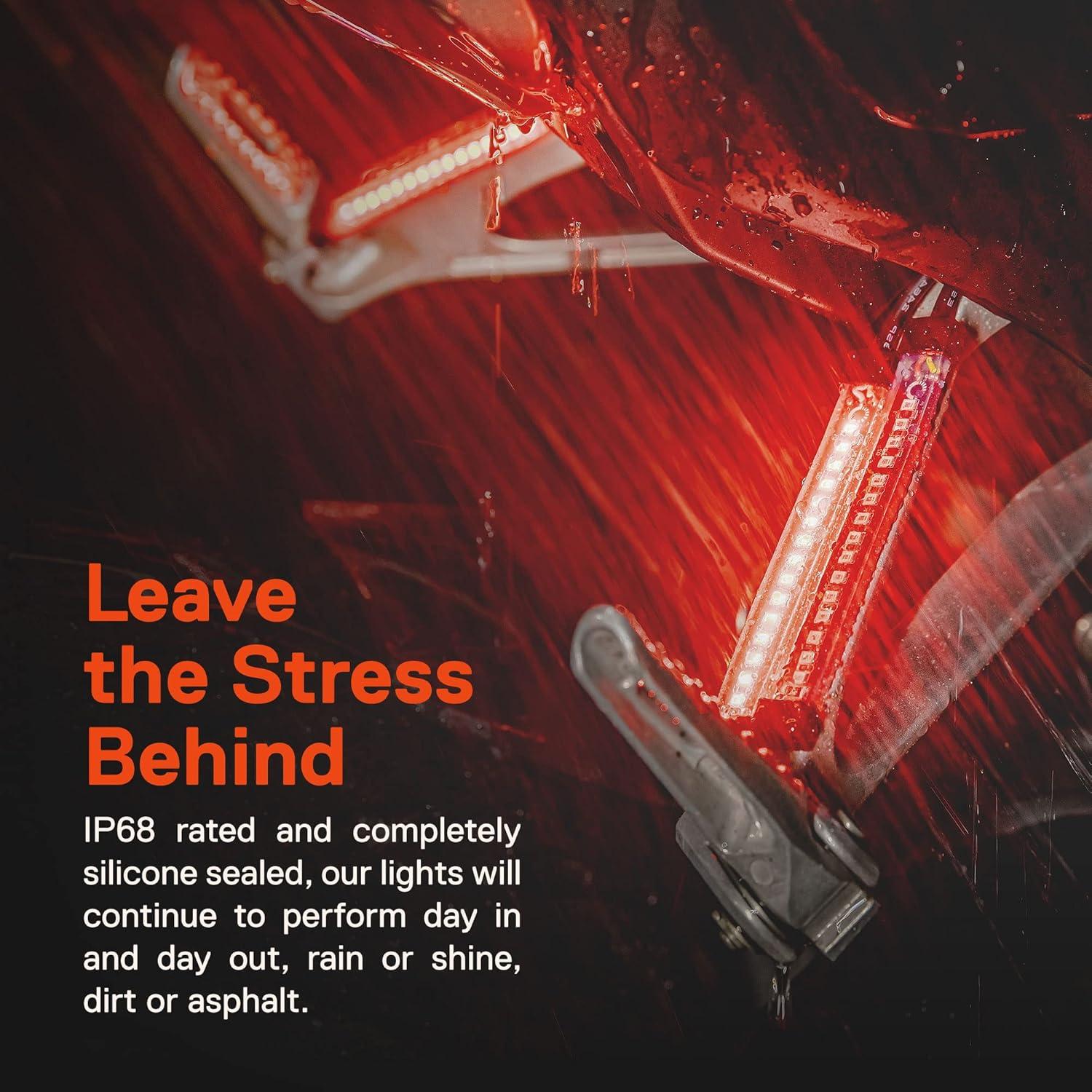 Tira de Luz LED Roja 5" ONLINE LED STORE para Motocicleta