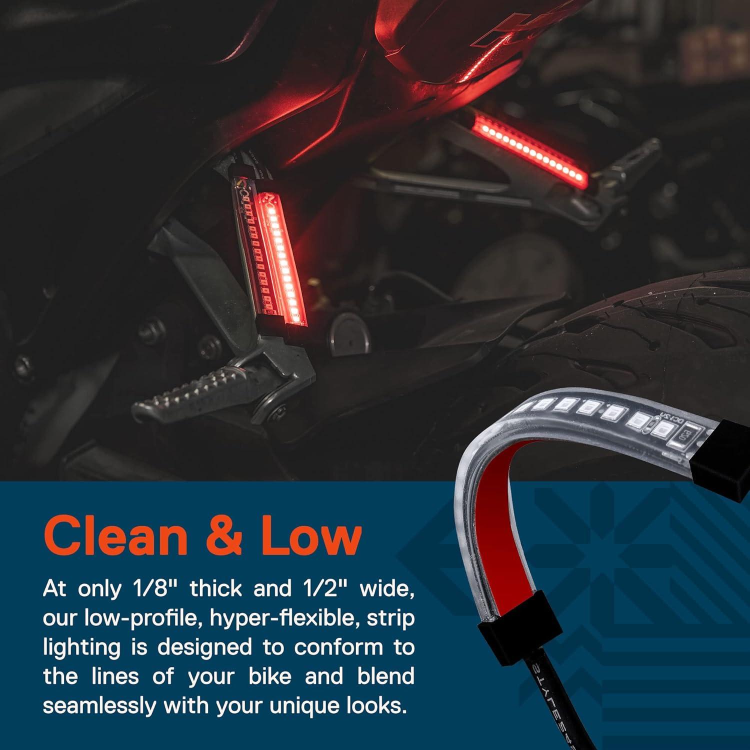 Tira de Luz LED Roja 5" ONLINE LED STORE para Motocicleta