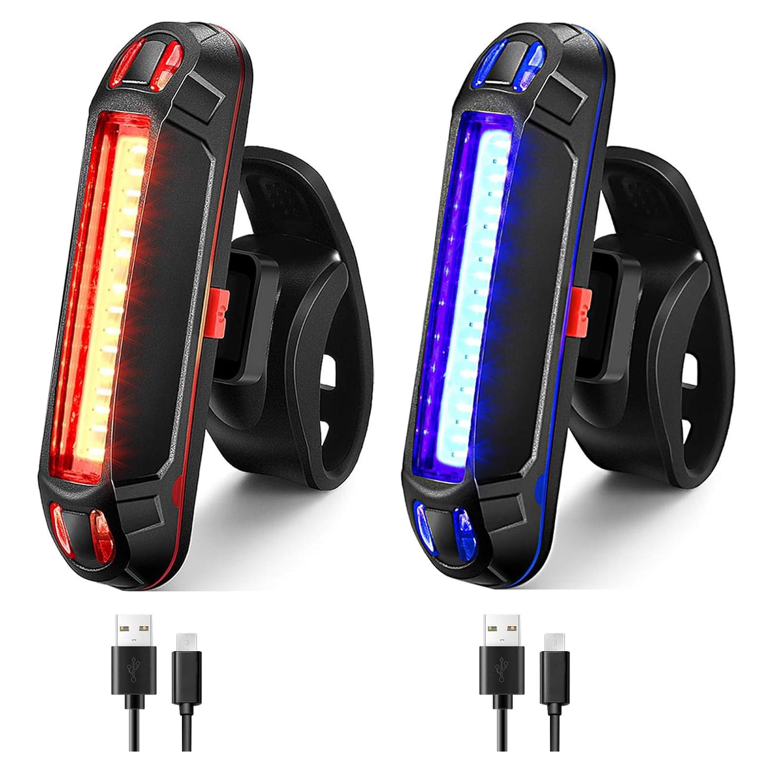 Luz Trasera de Bicicleta YUERWOVER LED Recargable USB 100 Lúmenes