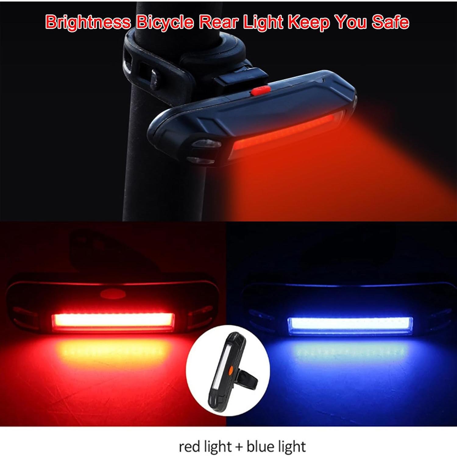 Luz Trasera de Bicicleta YUERWOVER LED Recargable USB 100 Lúmenes