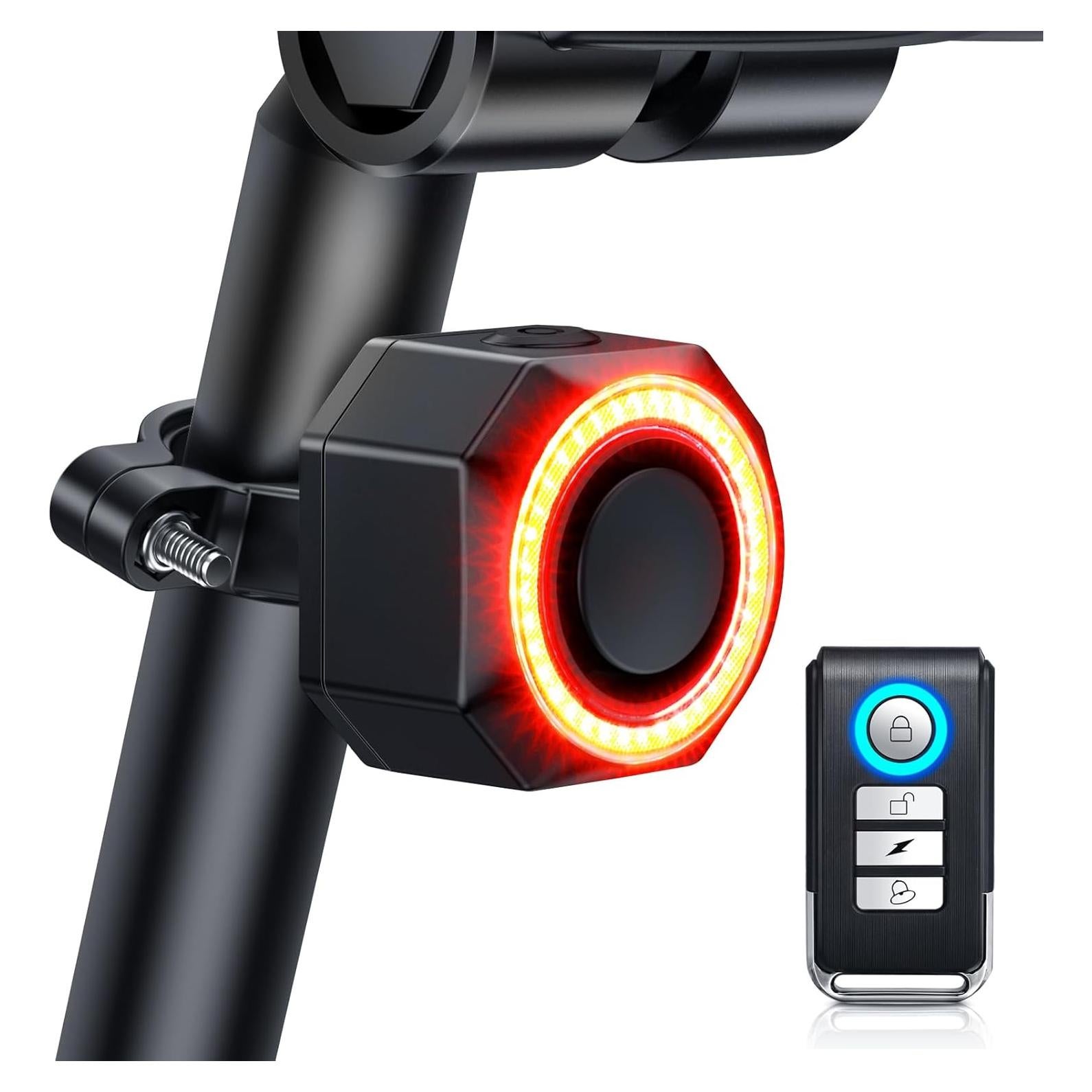 Alarma de Bicicleta EQIIO SF33R con Luz Trasera y Control Remoto