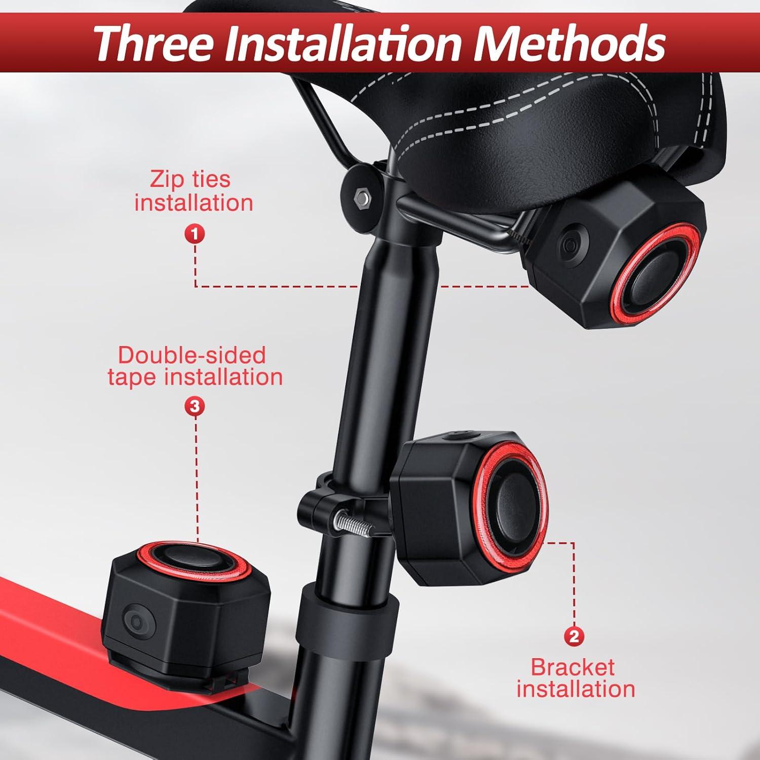Alarma de Bicicleta EQIIO SF33R con Luz Trasera y Control Remoto