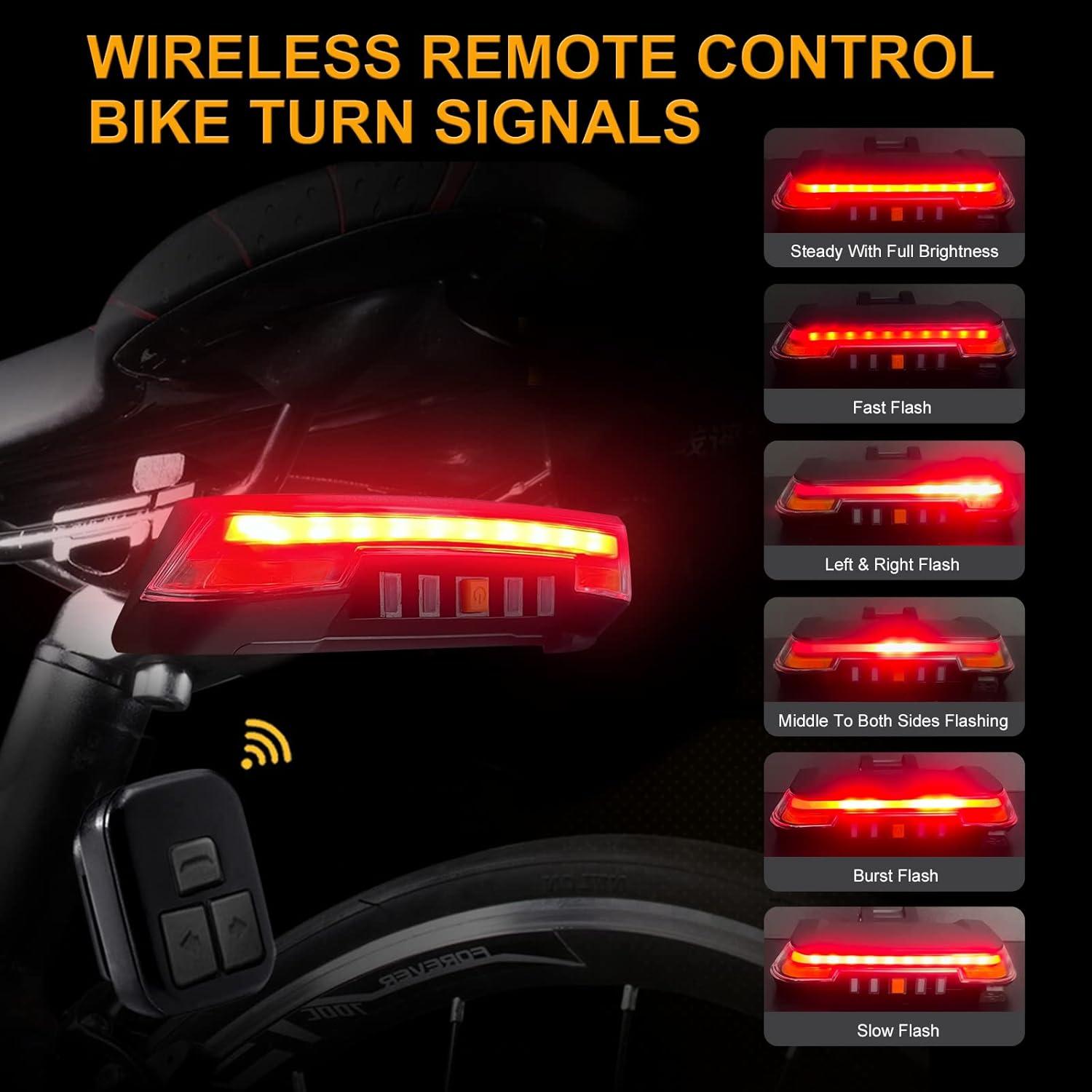 Luz Trasera Inteligente JINKEY para Bicicleta con Señales de Giro