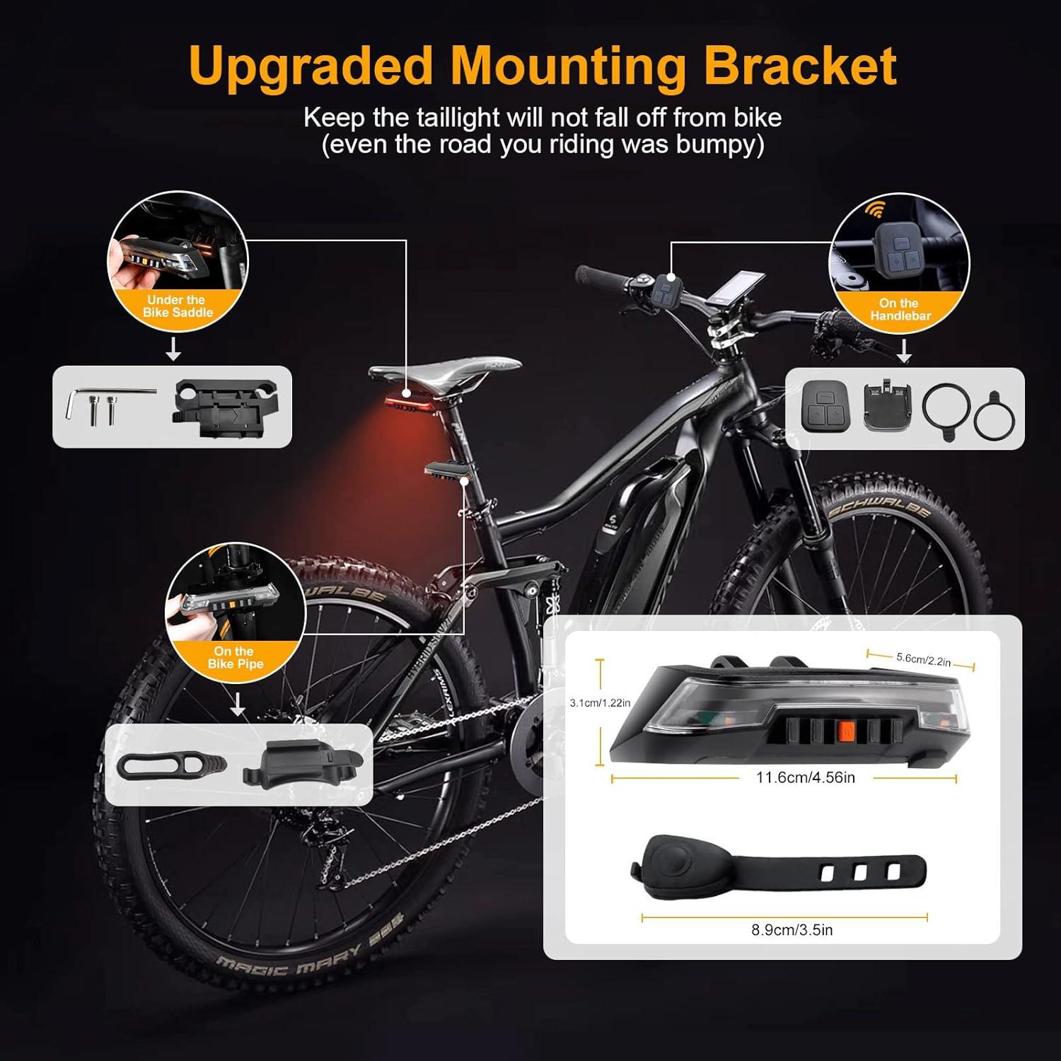 Luz Trasera Inteligente JINKEY para Bicicleta con Señales de Giro