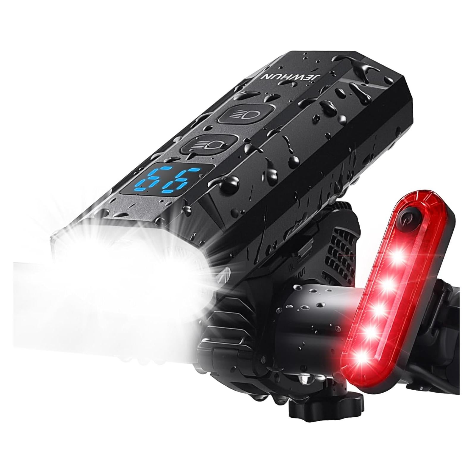 Luces de Bicicleta JEWHUN TX-K18 1200 Lúmenes Recargables