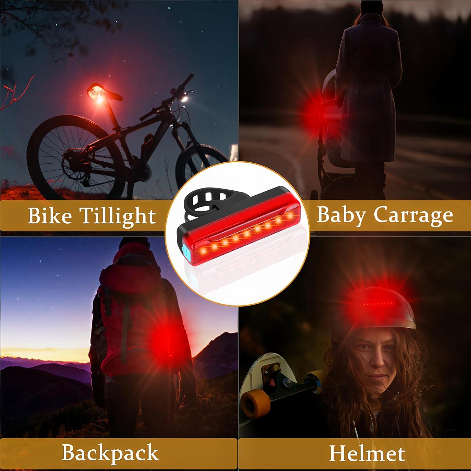 Luz de Bicicleta Recargable USB Gyhuego LED Frontal y Trasera