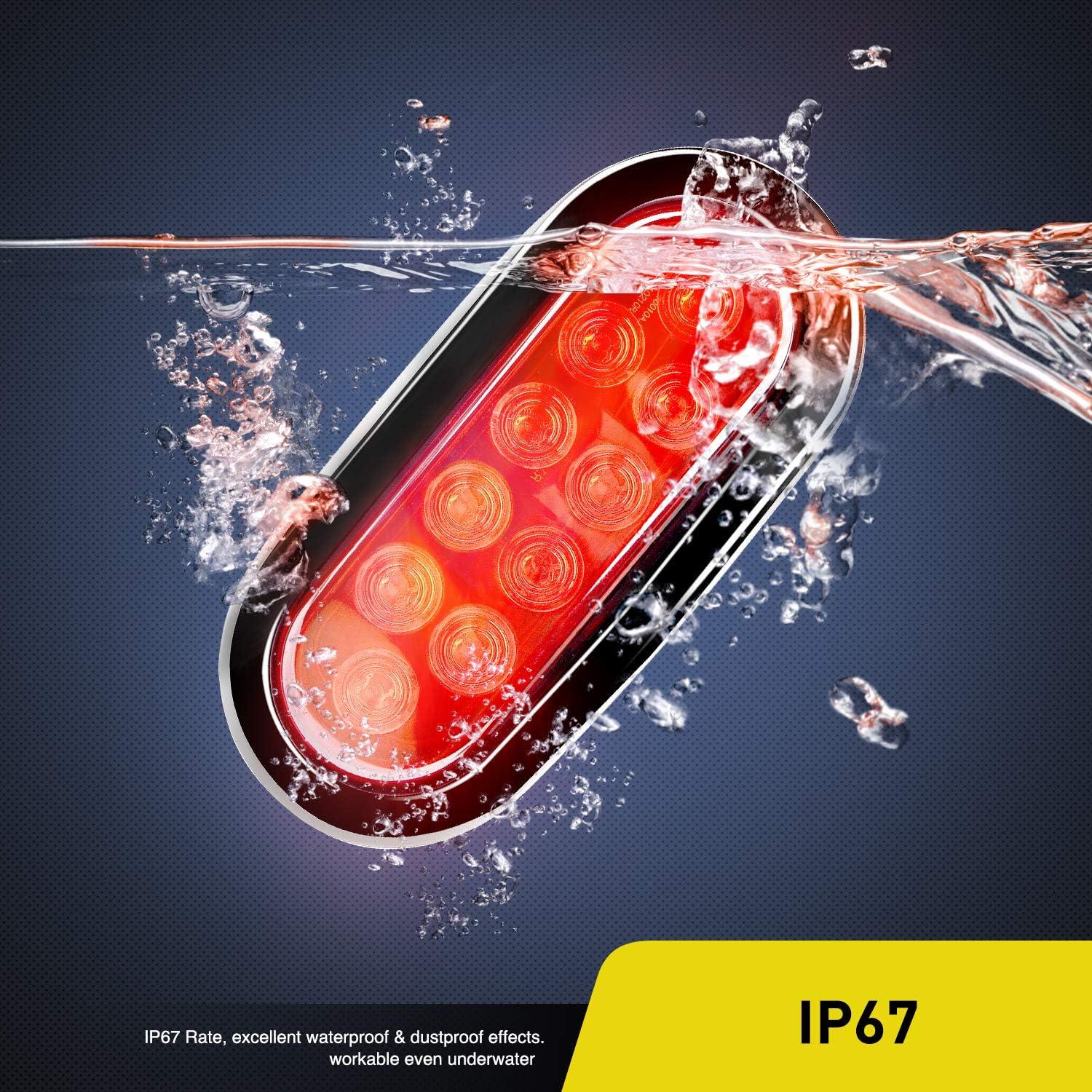 Luces Traseras Nilight TL-01 6" LED Rojo Impermeables 2Pcs