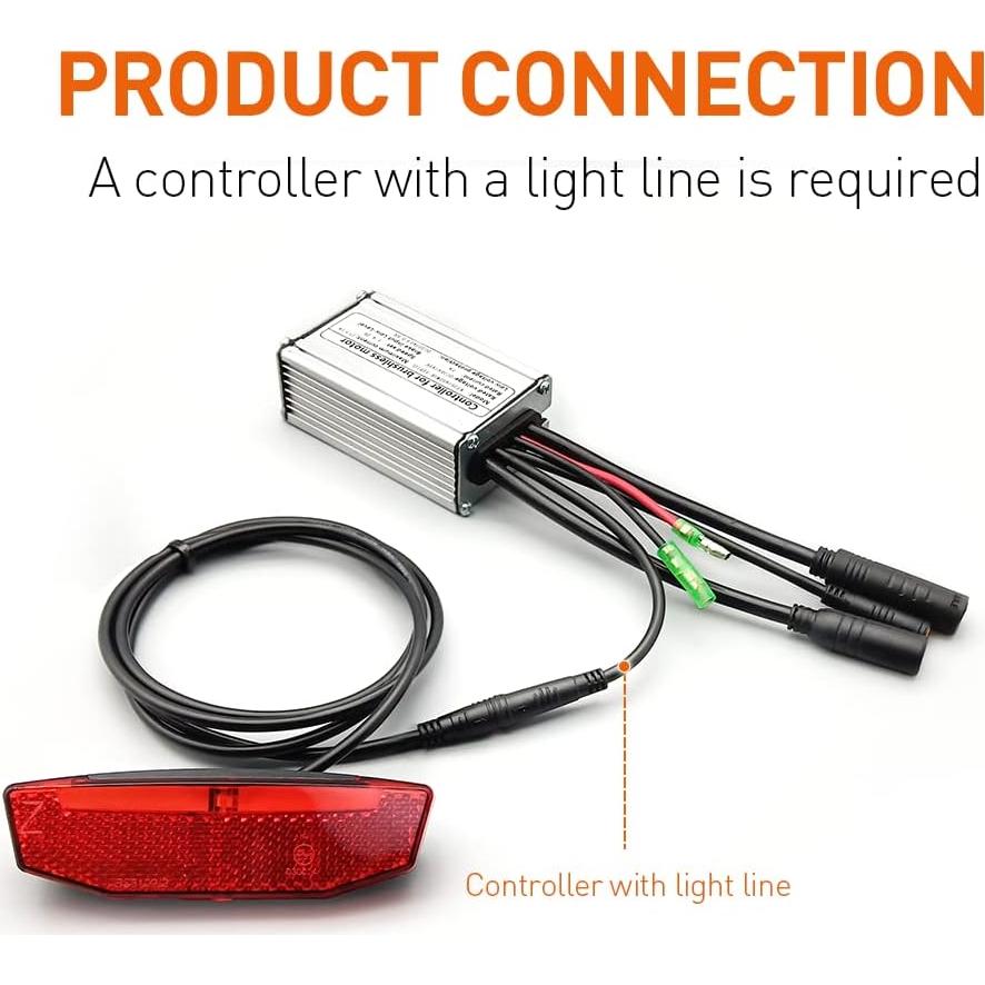 Luz Trasera LED HUDAMZKY 6V-60V Impermeable para Bicicleta