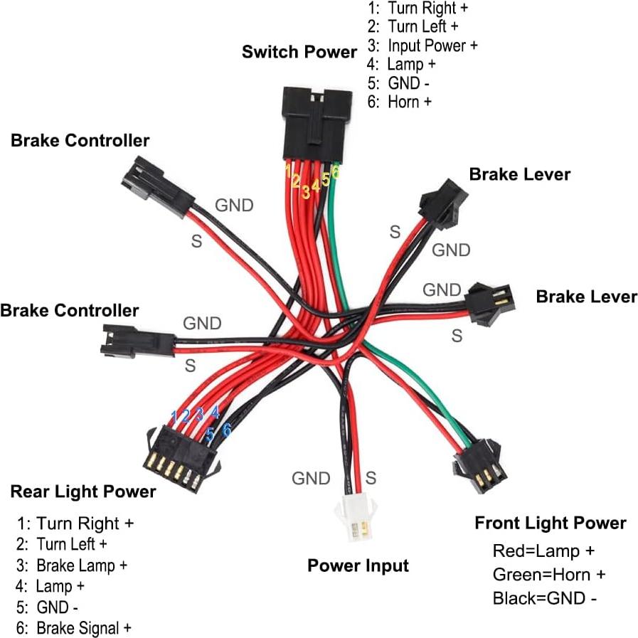 Kit de Luz para Ebike Onature 36V 48V con Claxon 100dB