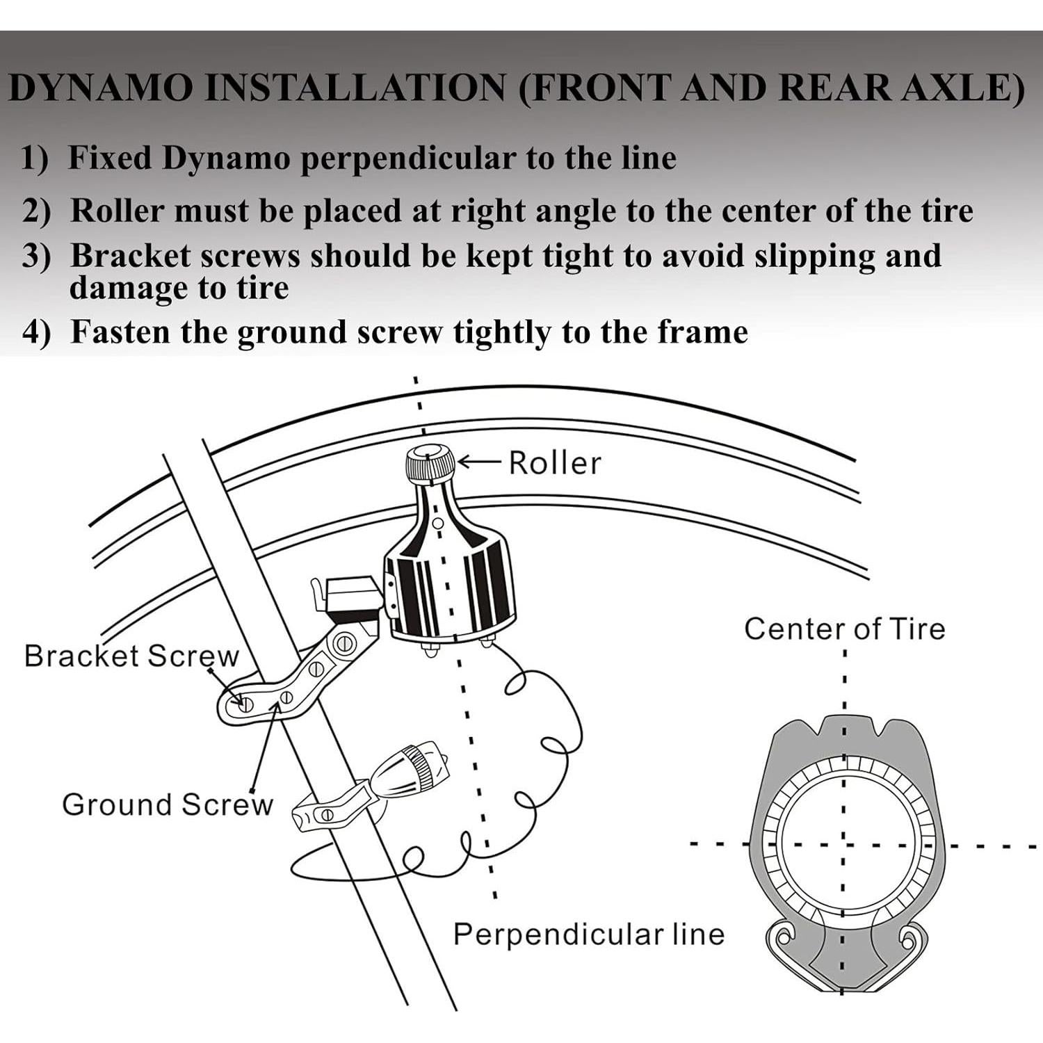 Kit de Luz Delantera y Trasera Dinamo PROCOMPANY 12V 6W