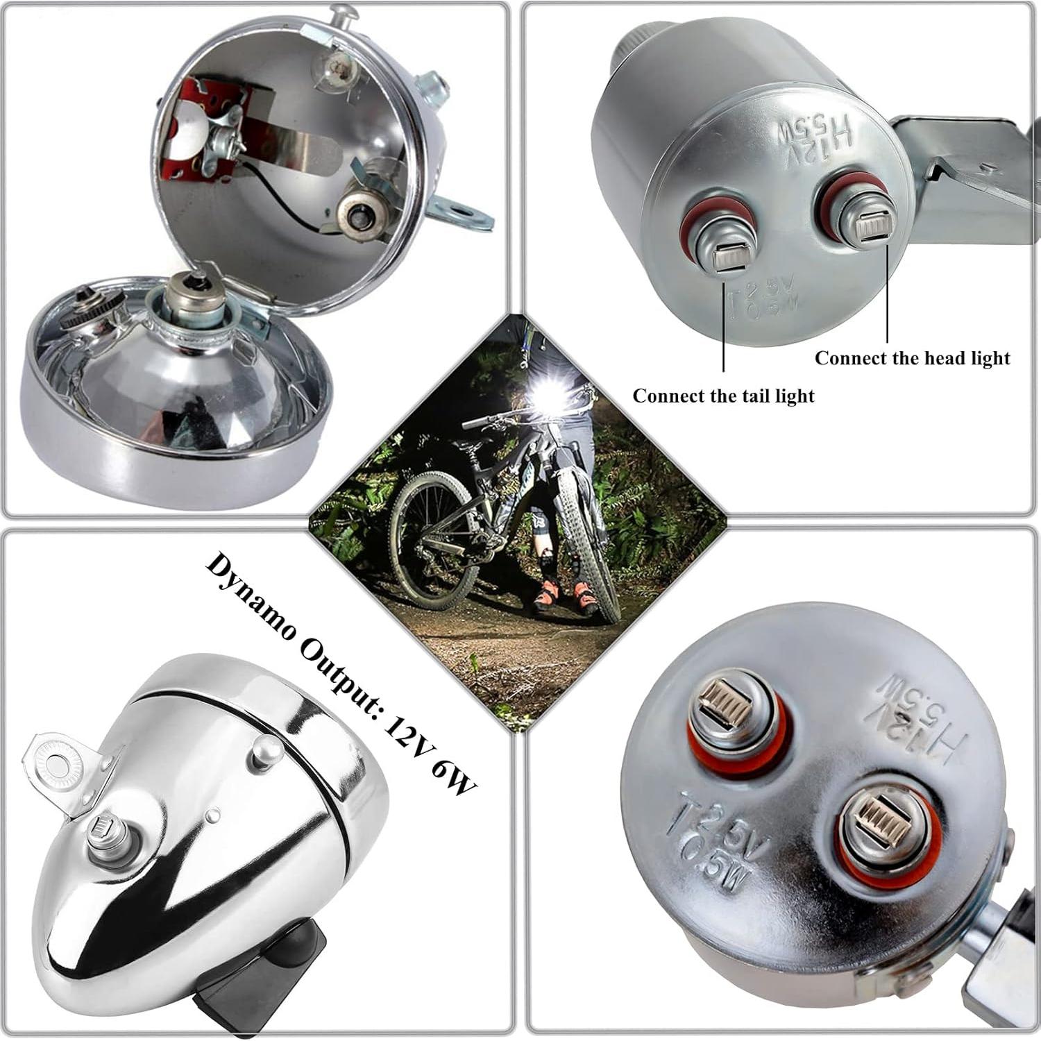 Kit de Luz Delantera y Trasera Dinamo PROCOMPANY 12V 6W