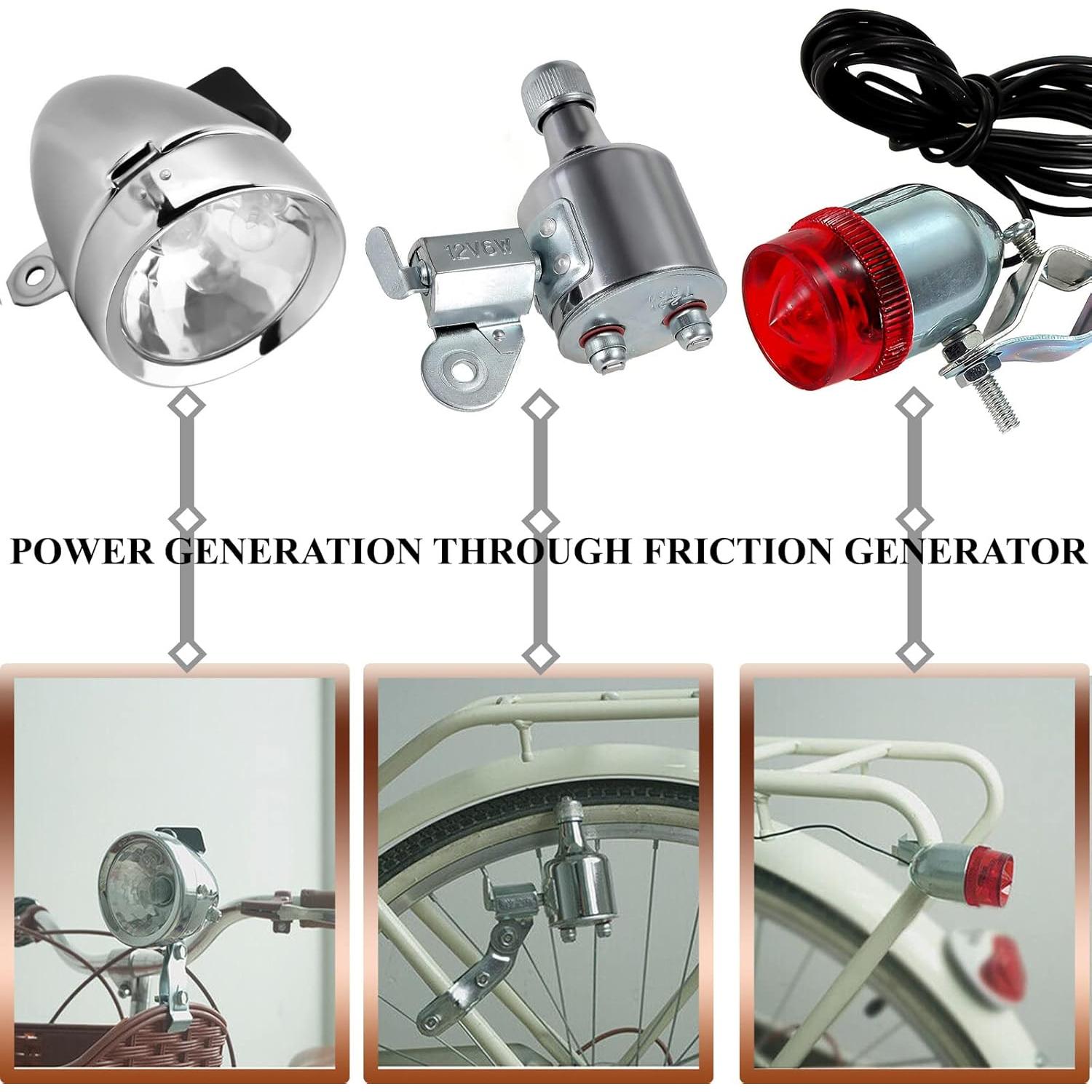 Kit de Luz Delantera y Trasera Dinamo PROCOMPANY 12V 6W