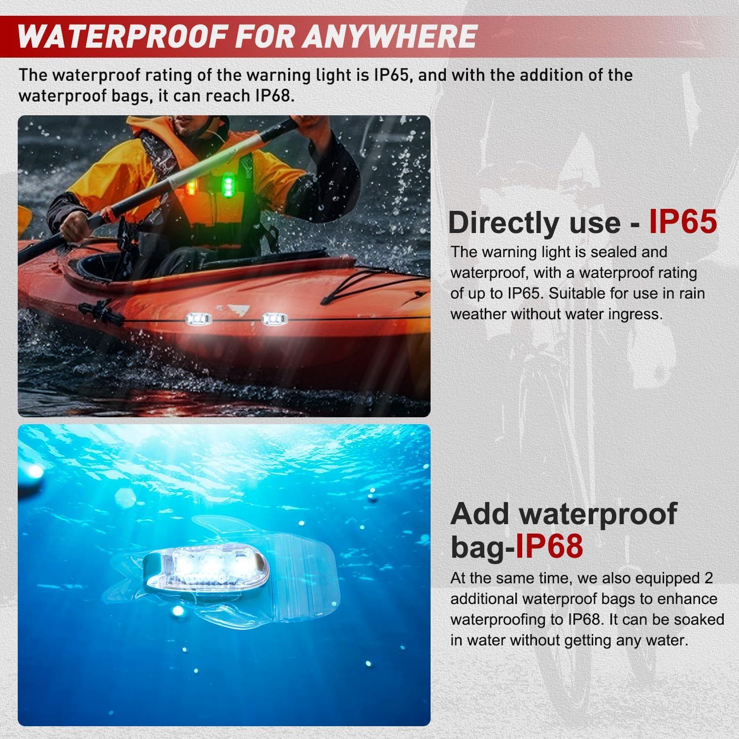 Luces de Seguridad LED Nilight 4Pcs Rojo Verde Blanco Impermeables