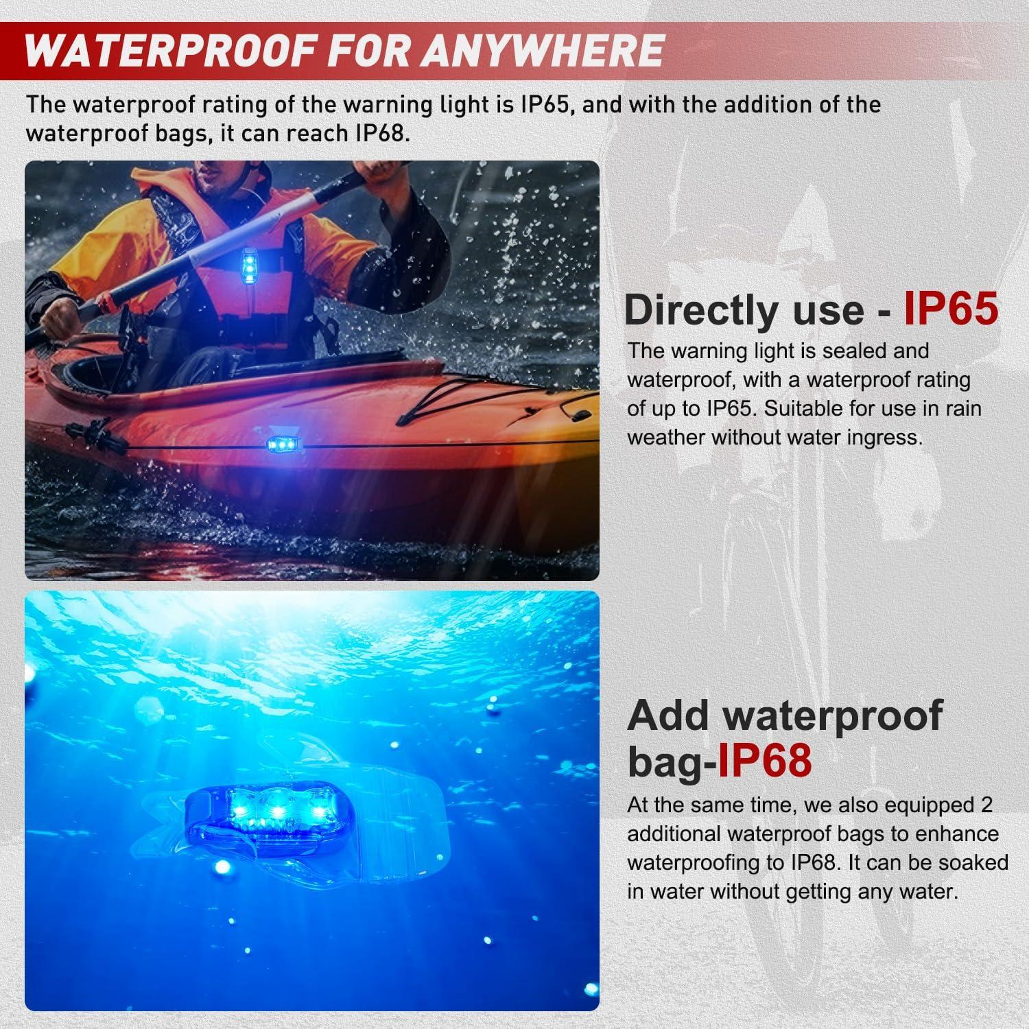 Luces de Seguridad LED Nilight SP-609B Azul Impermeables 4PCS