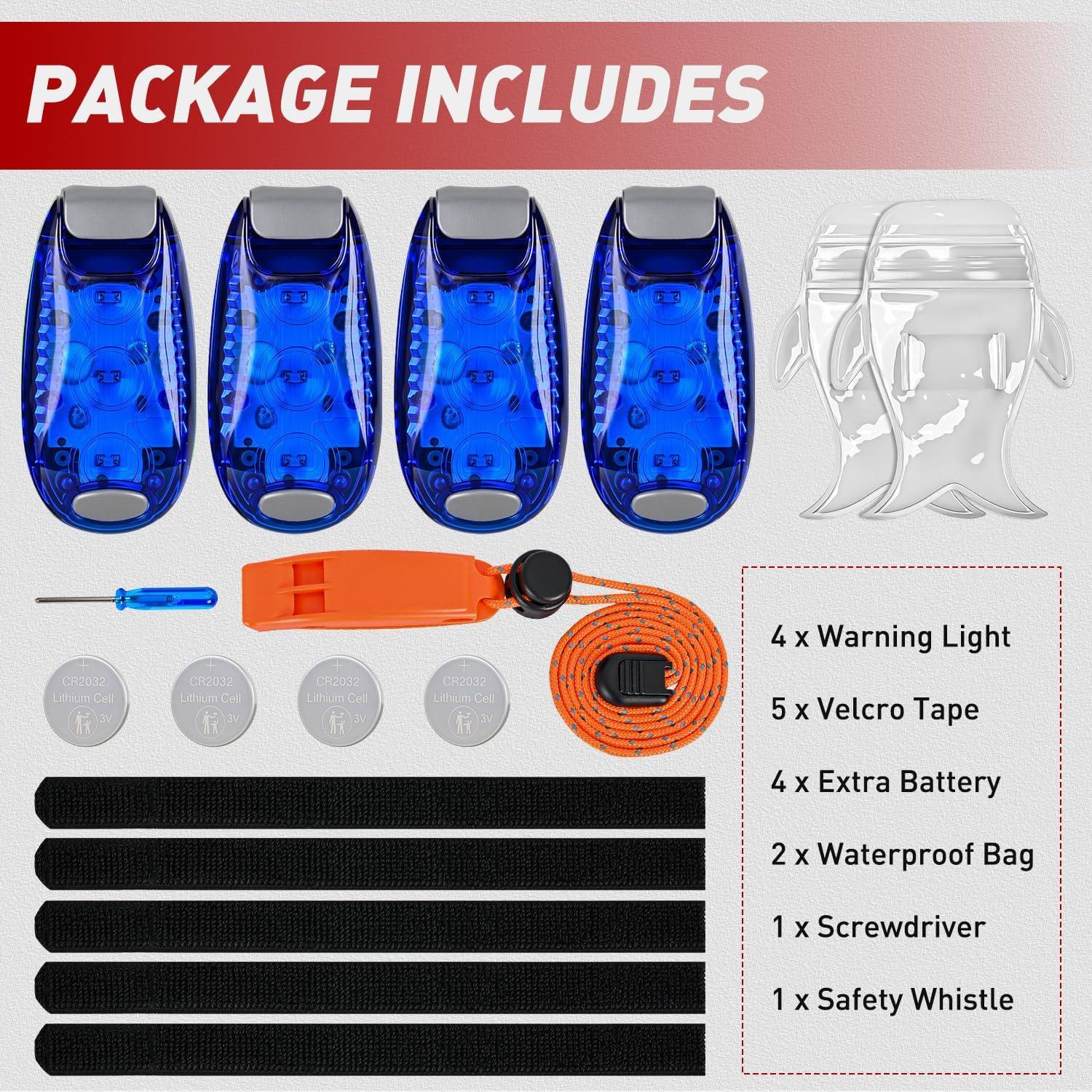 Luces de Seguridad LED Nilight SP-609B Azul Impermeables 4PCS