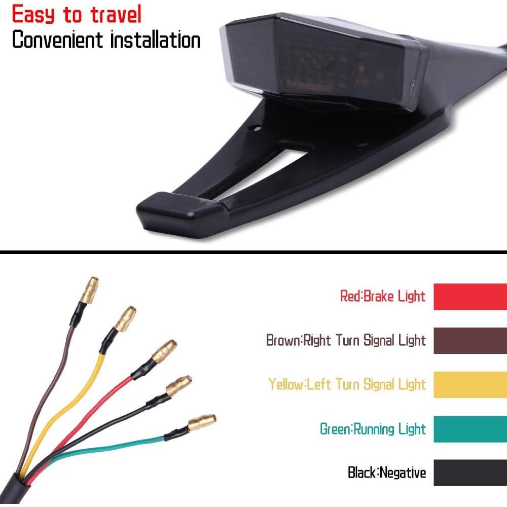 Luz Trasera LED de Freno Opciones Ricas Humo para Motocicletas