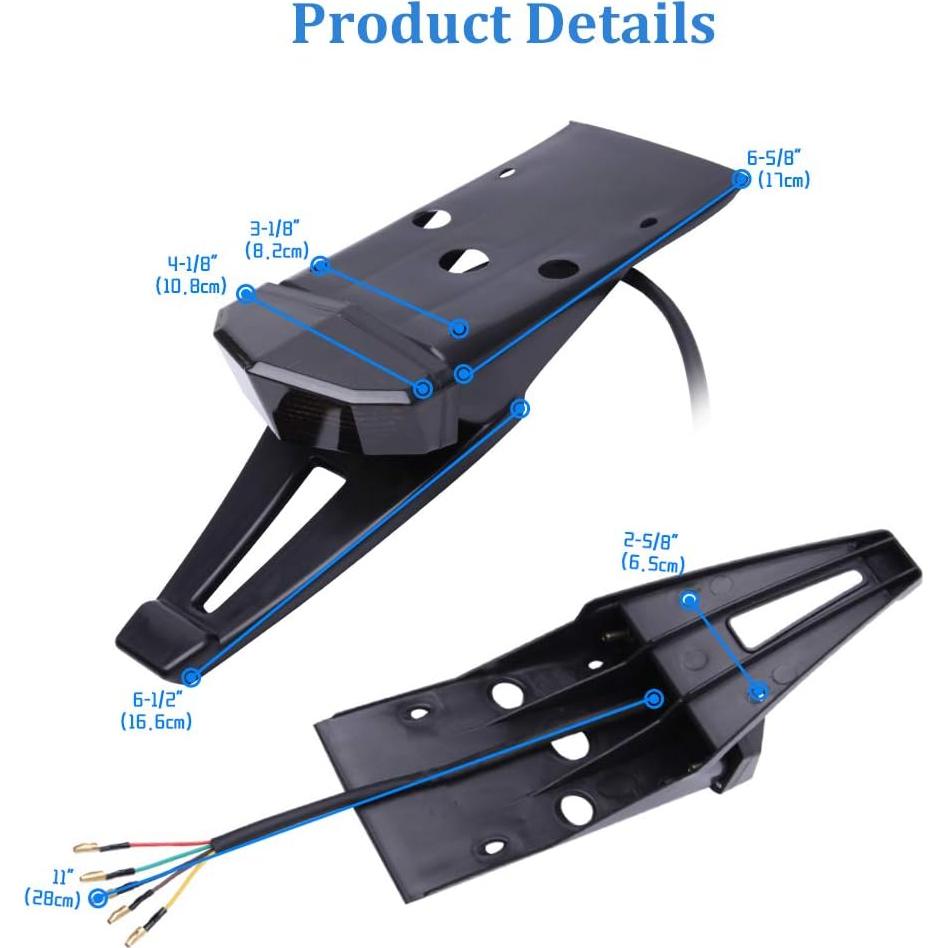 Luz Trasera LED de Freno Opciones Ricas Humo para Motocicletas