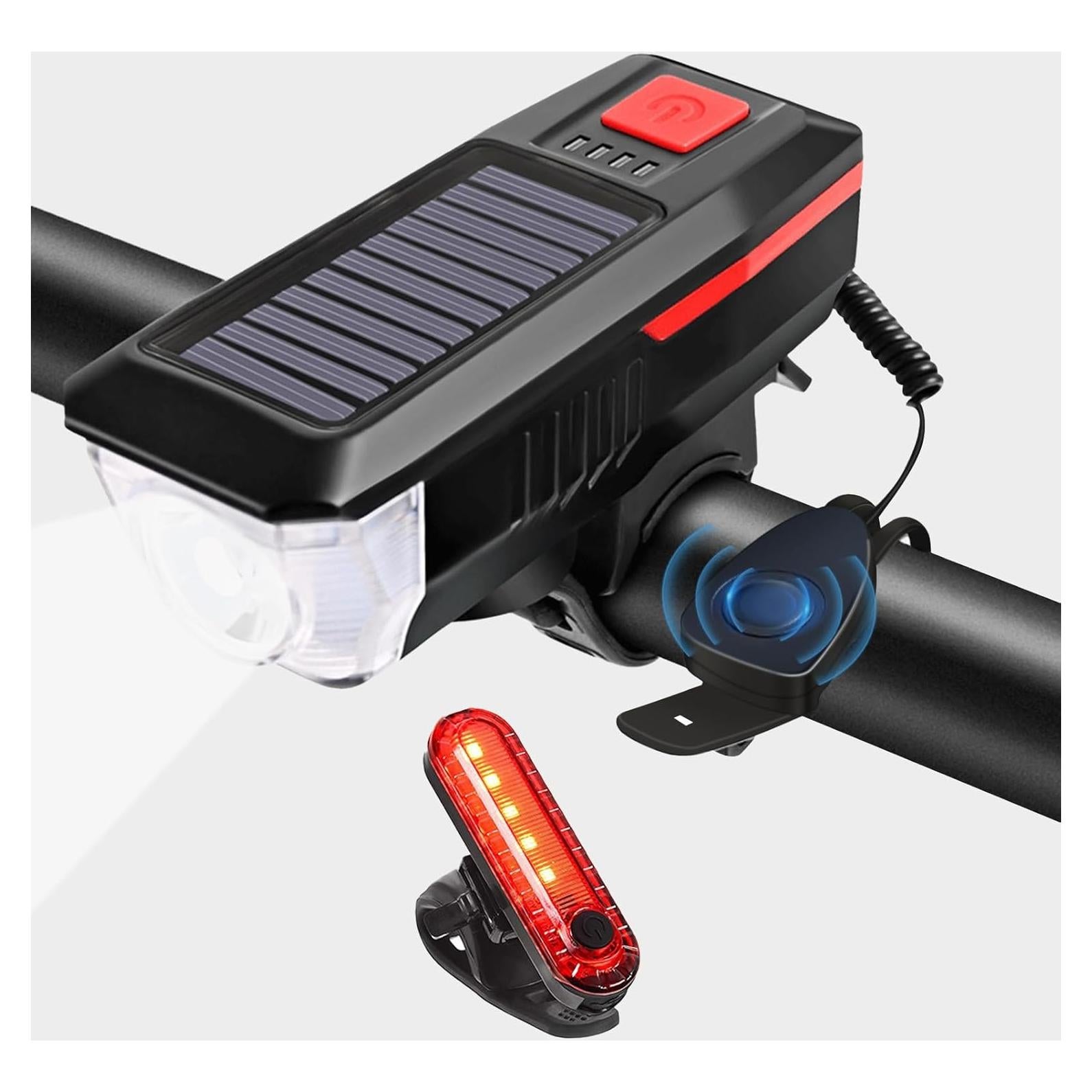 Luces LED para Bicicleta LEDHOLYT, Faro y Luz Trasera Impermeable