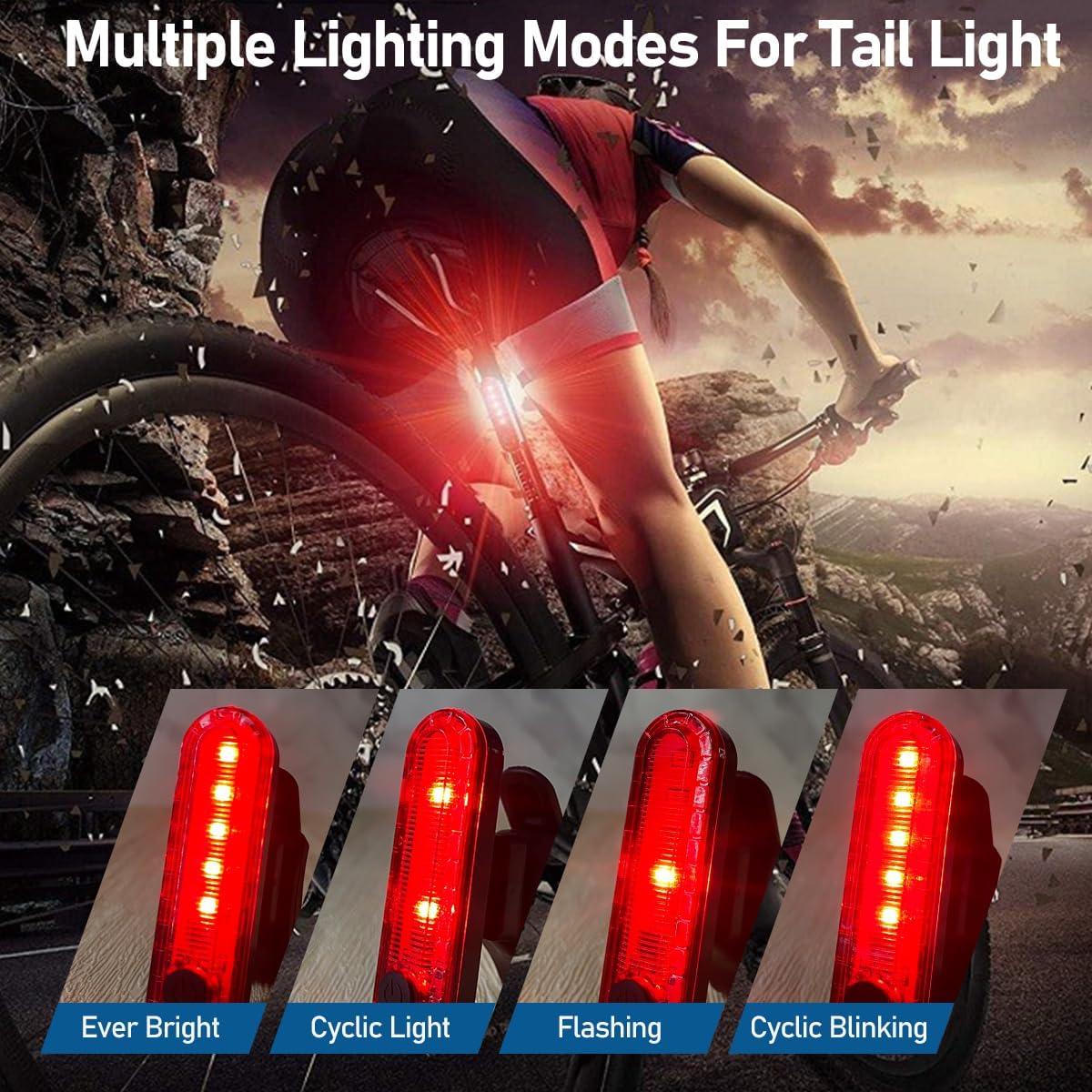 Luces LED para Bicicleta LEDHOLYT, Faro y Luz Trasera Impermeable