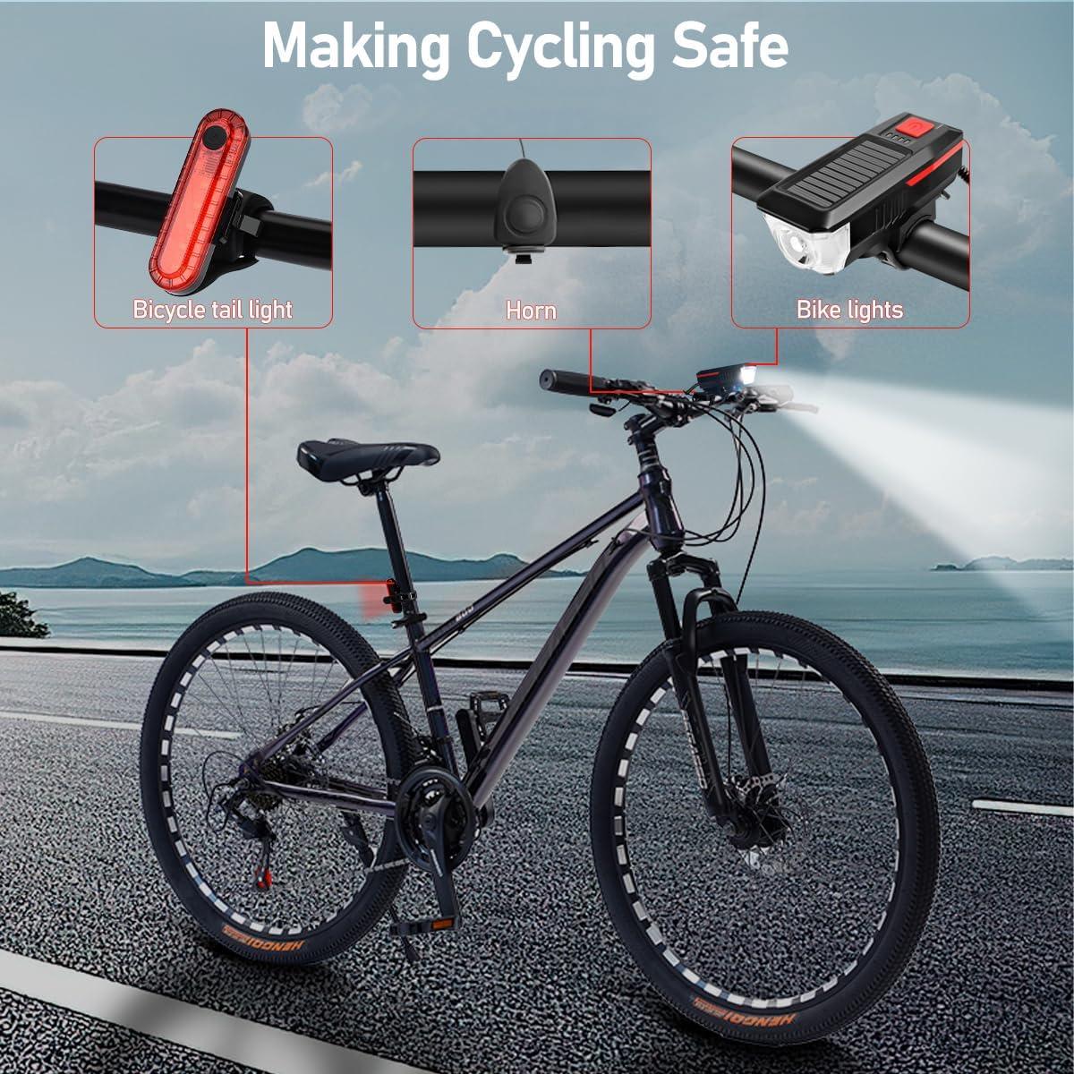 Luces LED para Bicicleta LEDHOLYT, Faro y Luz Trasera Impermeable