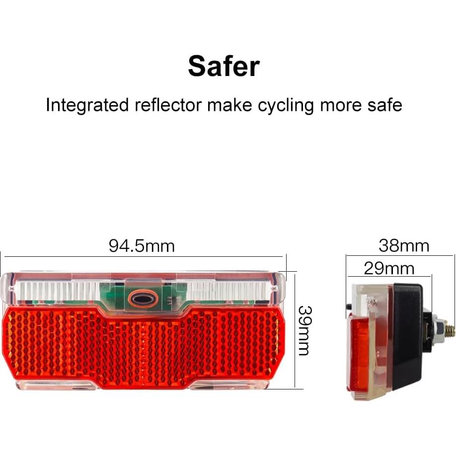 Luz Trasera para Bicicleta Onature LED 4PCS IPX5 2 Modos